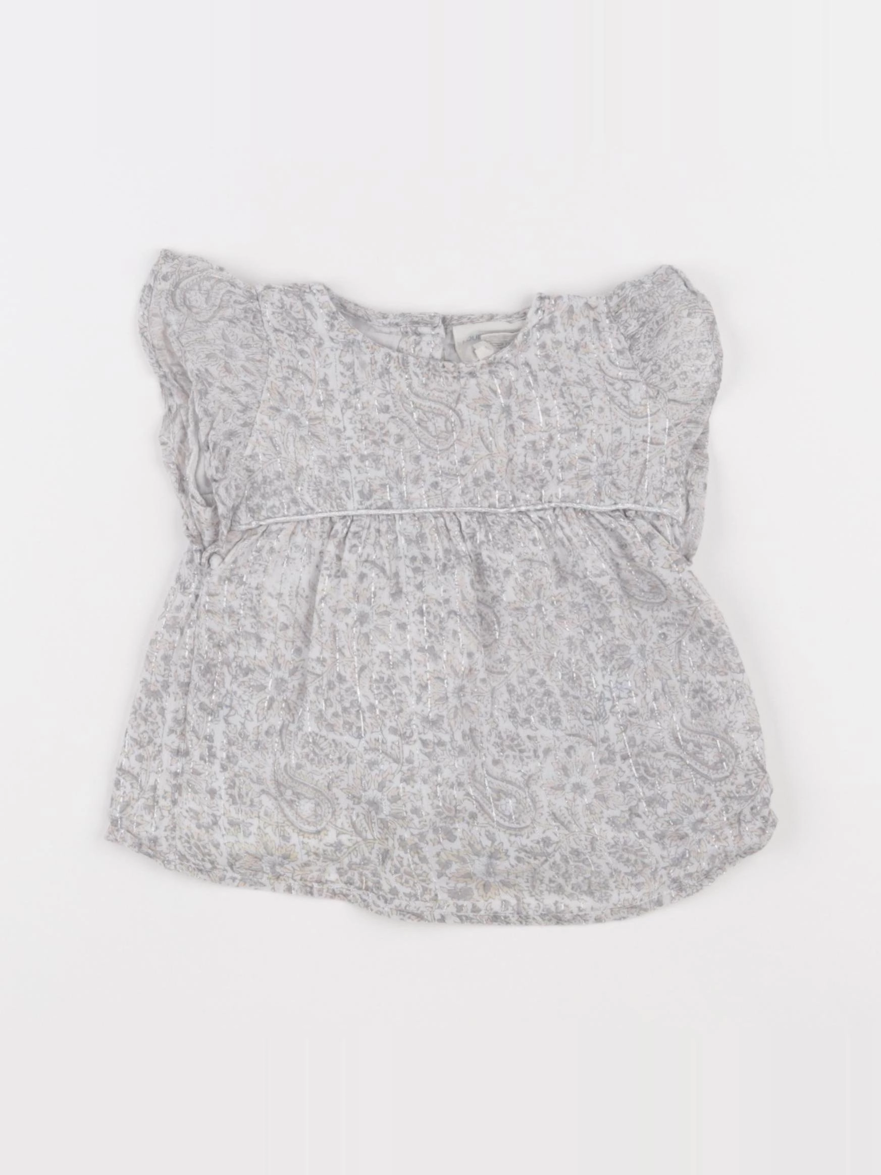 Louis Louise - blouse blanc, argent - 18 mois