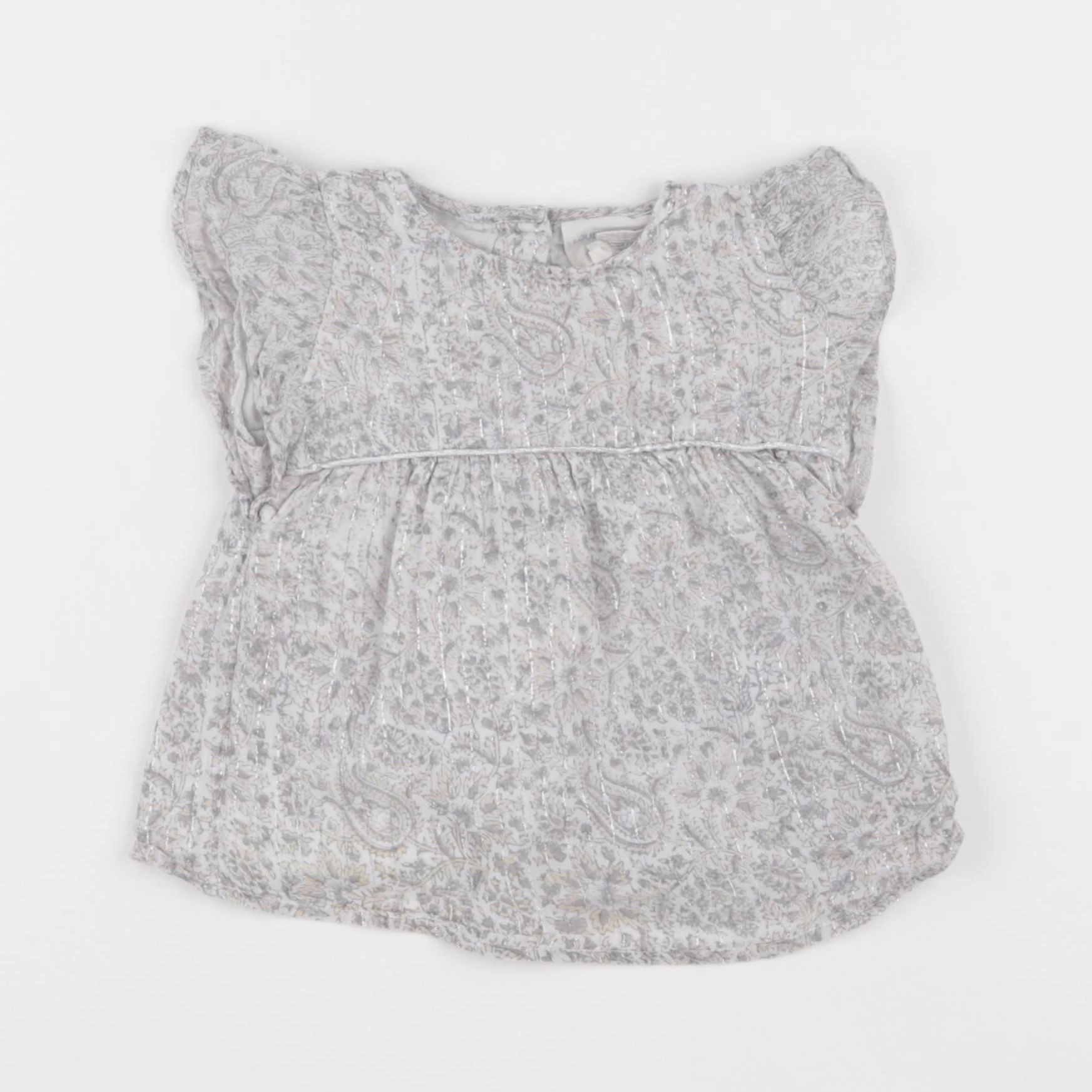 Louis Louise - blouse blanc, argent - 18 mois