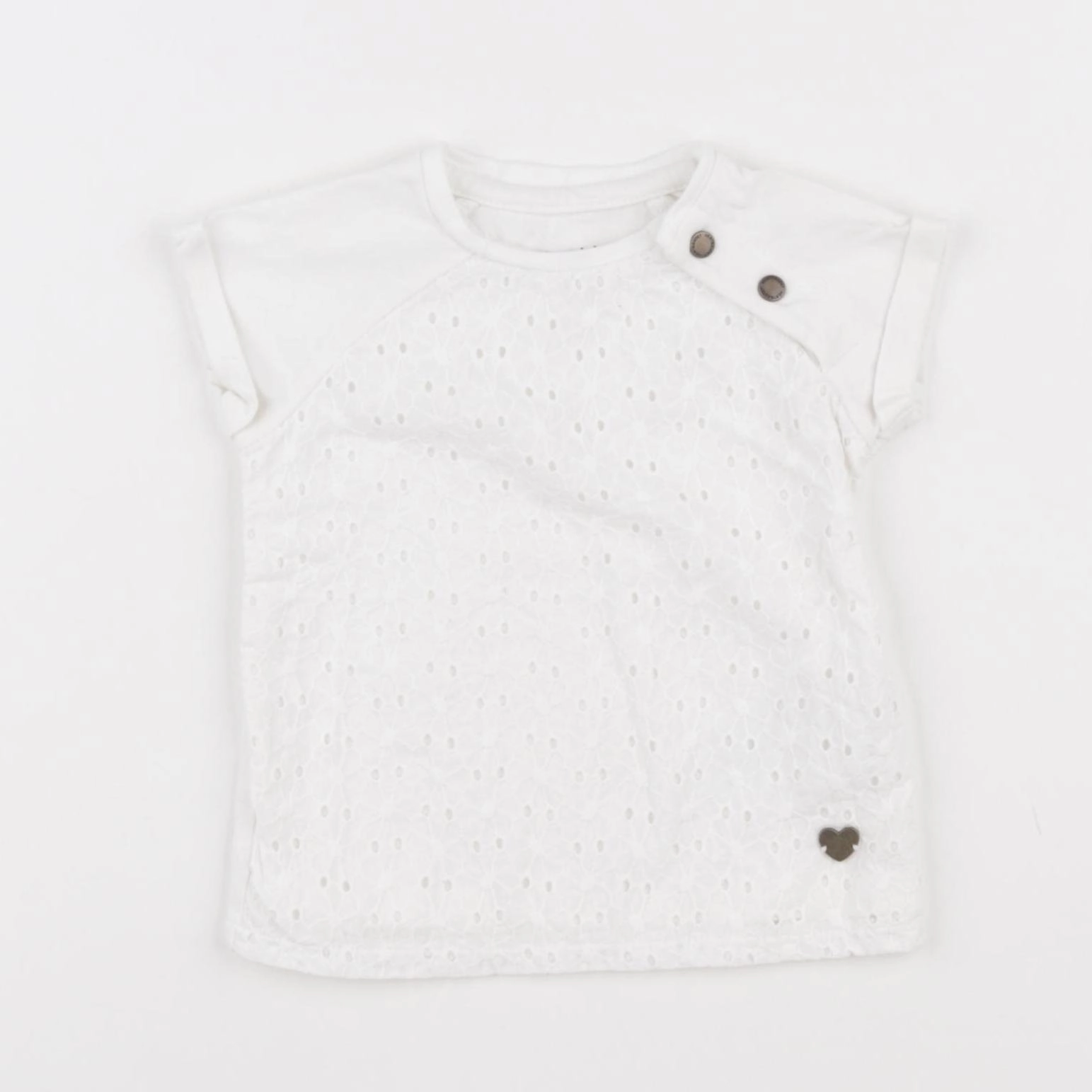 Vertbaudet - tee-shirt blanc - 6 mois