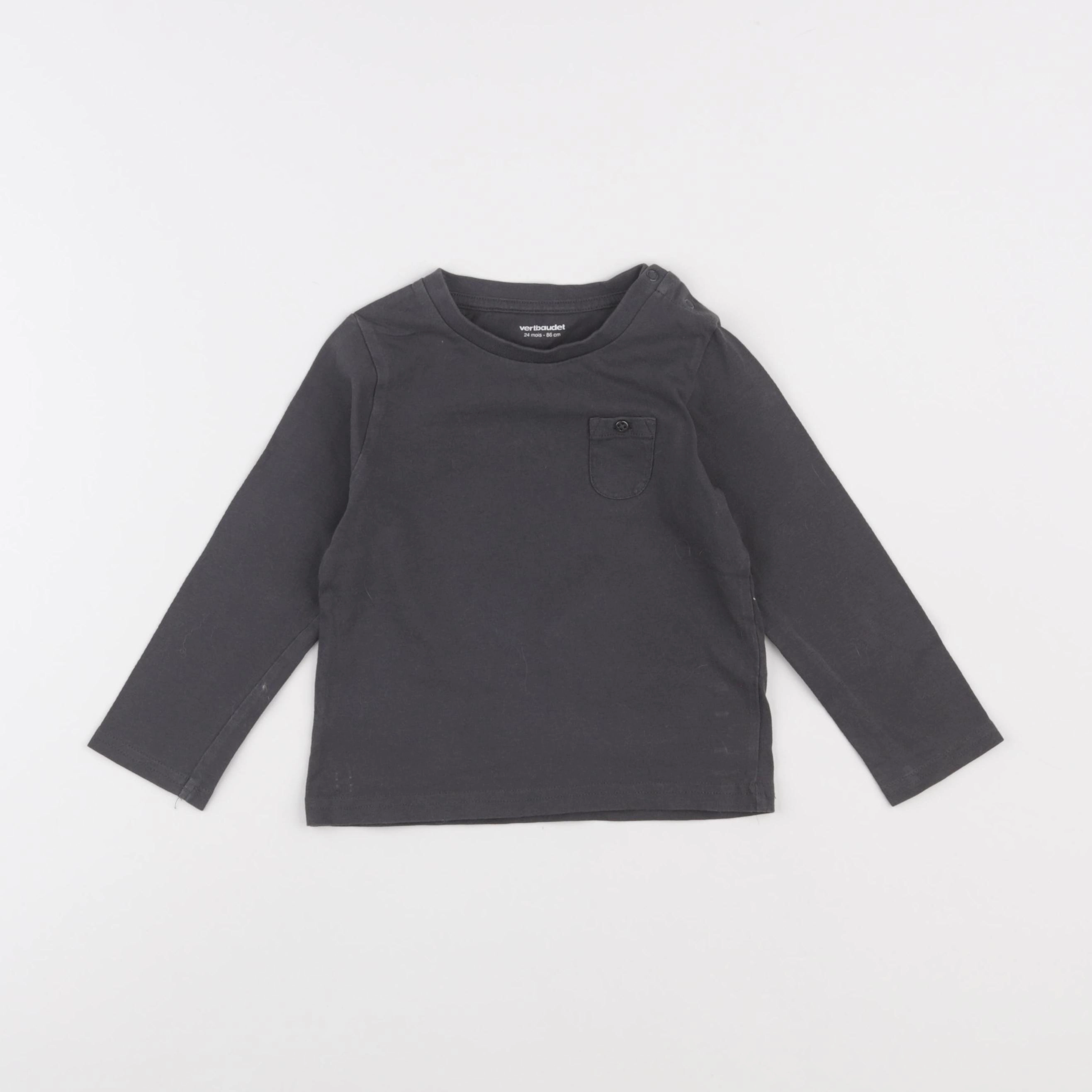 Vertbaudet - tee-shirt gris - 24 mois