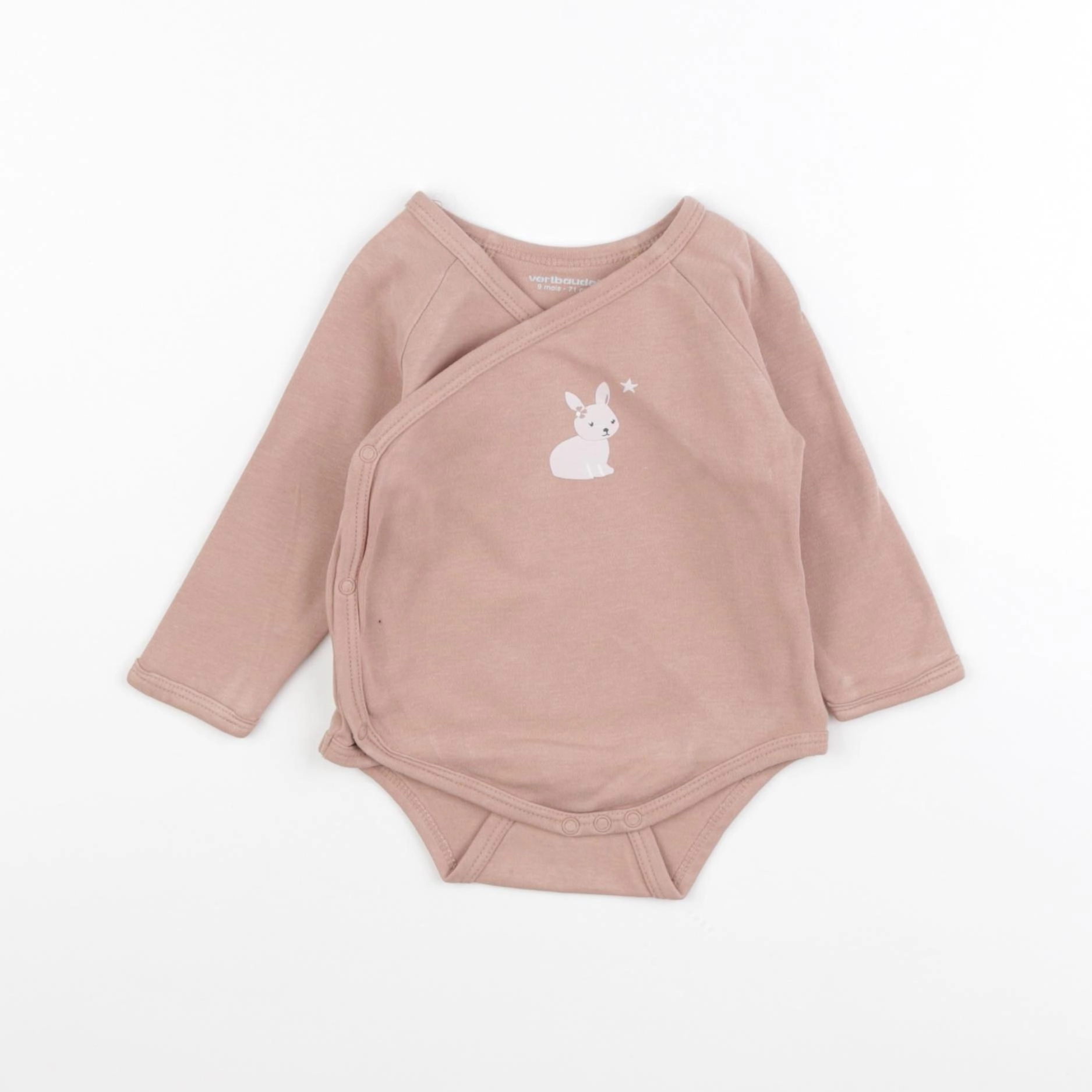Vertbaudet - body rose - 9 mois