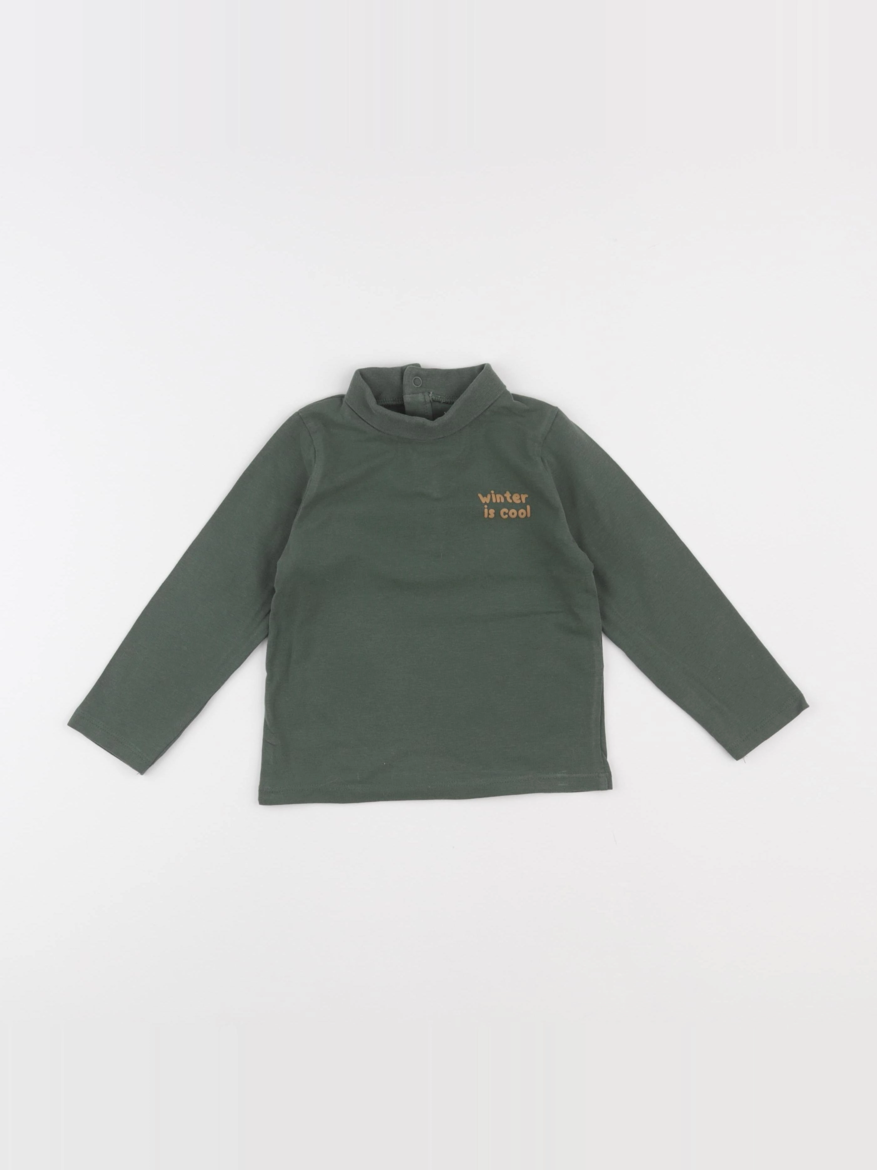 Vertbaudet - sous-pull vert - 24 mois