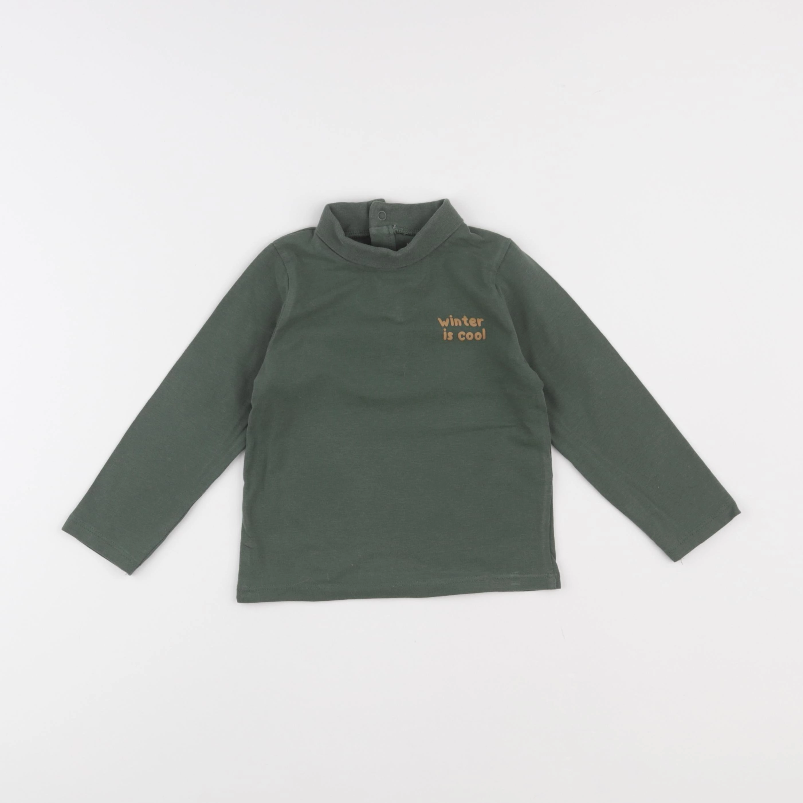 Vertbaudet - sous-pull vert - 24 mois