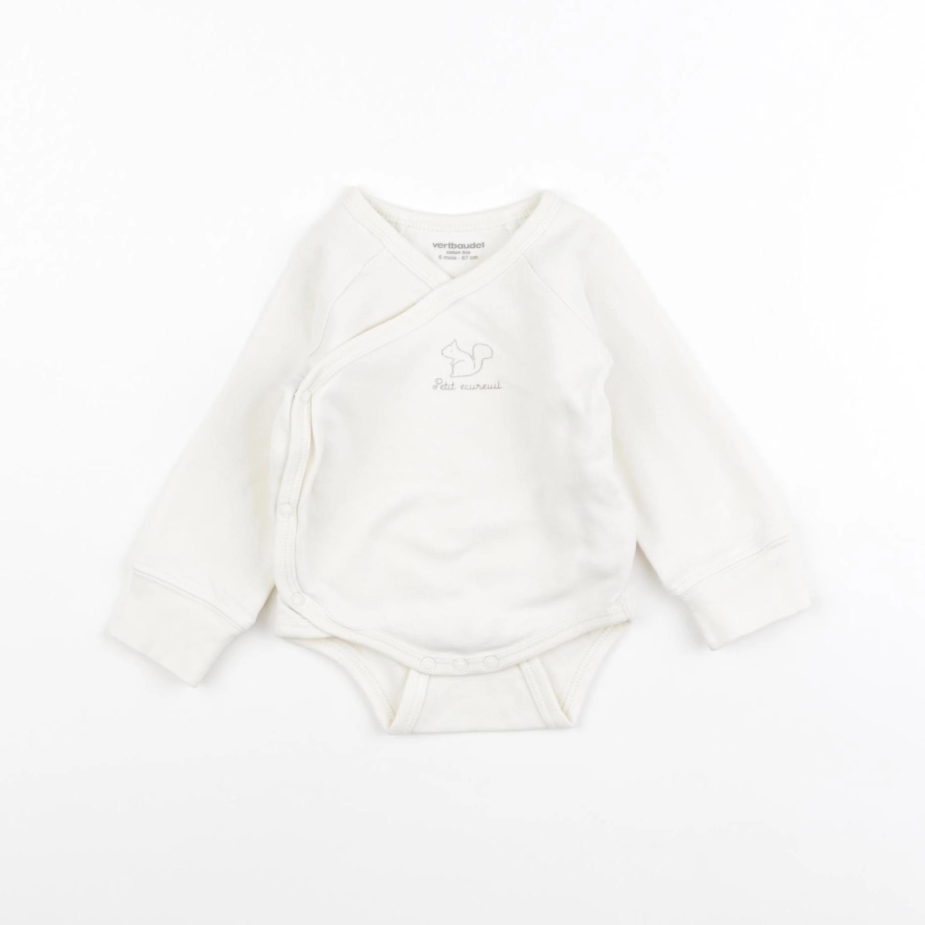 Vertbaudet - body beige - 6 mois
