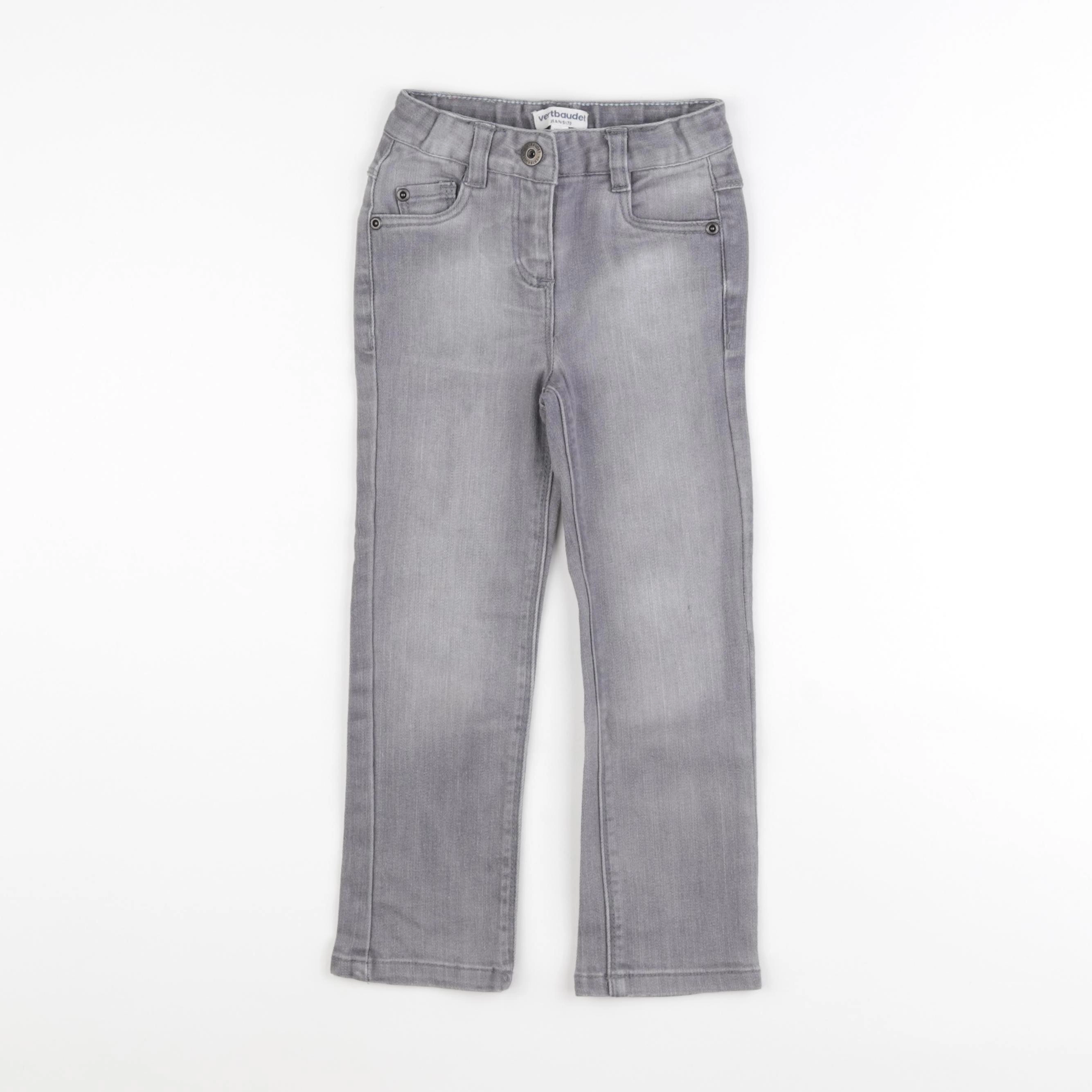 Vertbaudet - jean gris - 4 ans