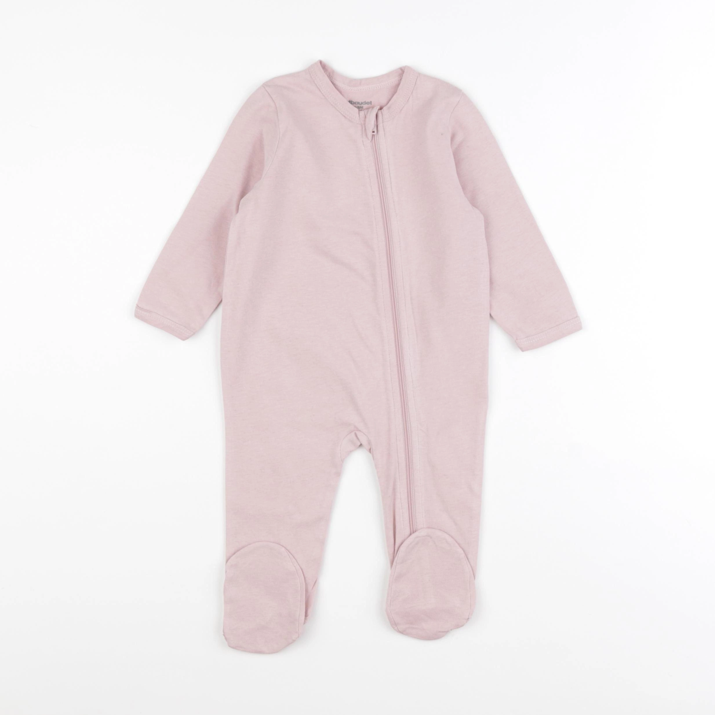 Vertbaudet - pyjama coton rose - 6 mois