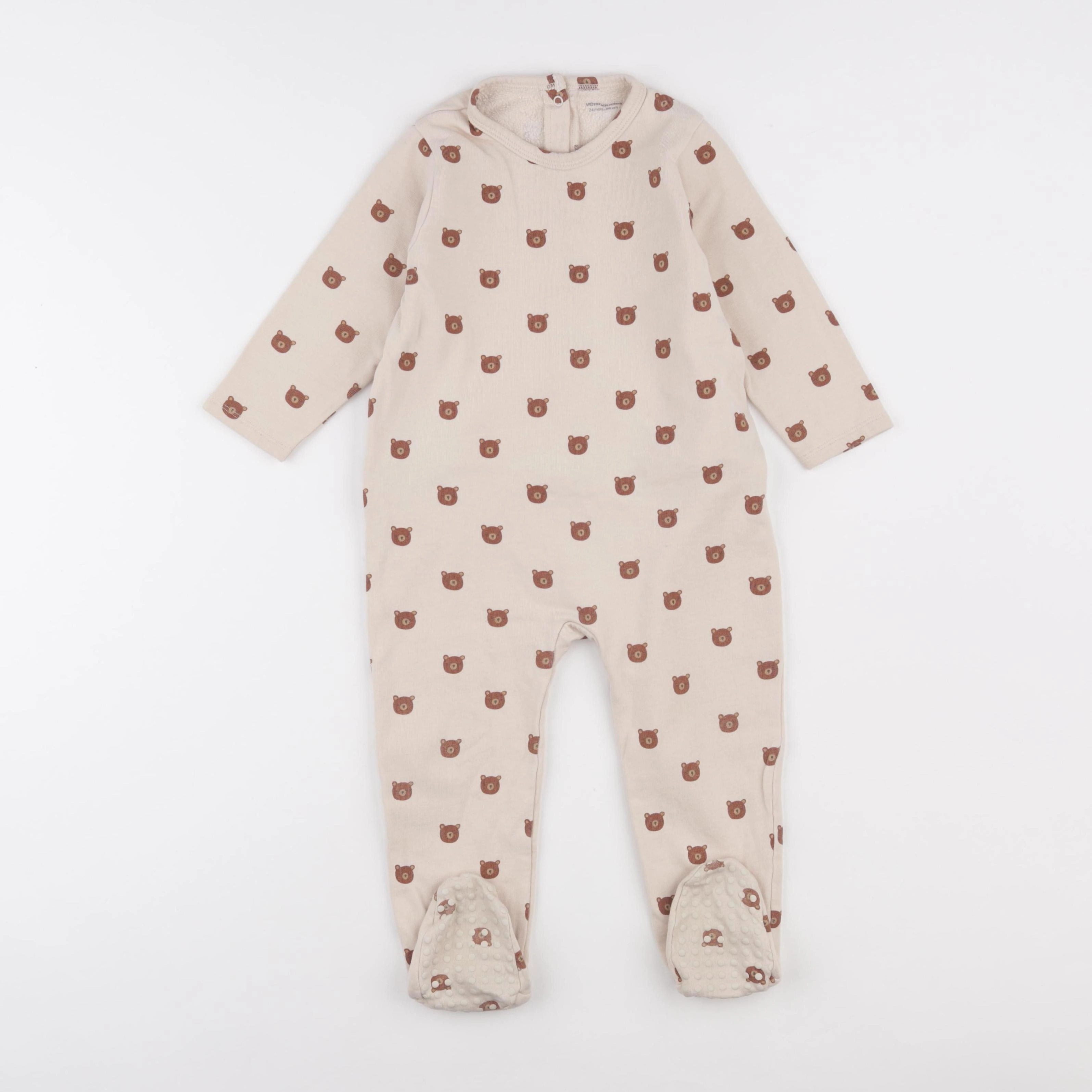 Vertbaudet - pyjama coton marron - 24 mois