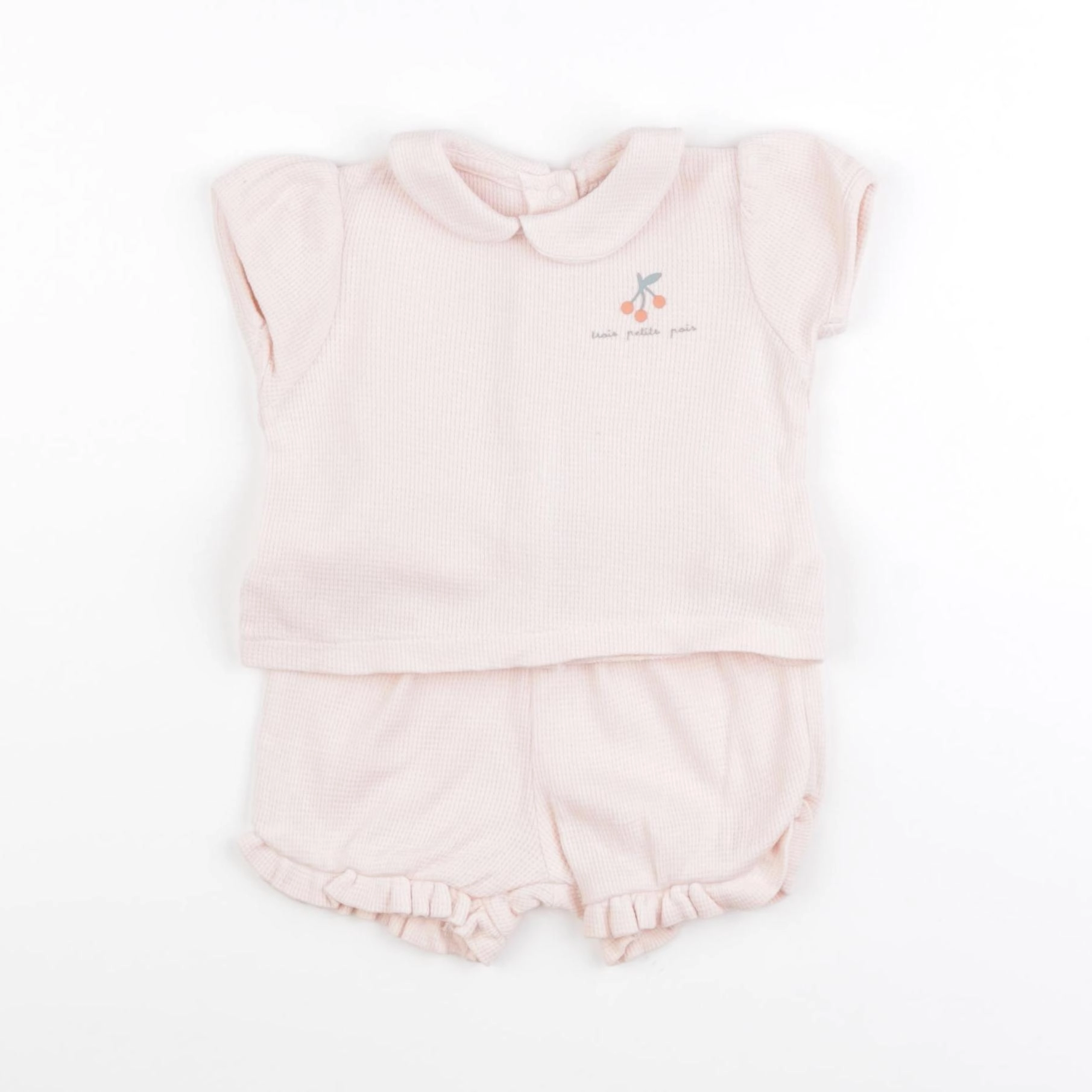 Vertbaudet - pyjama coton rose - 3 mois