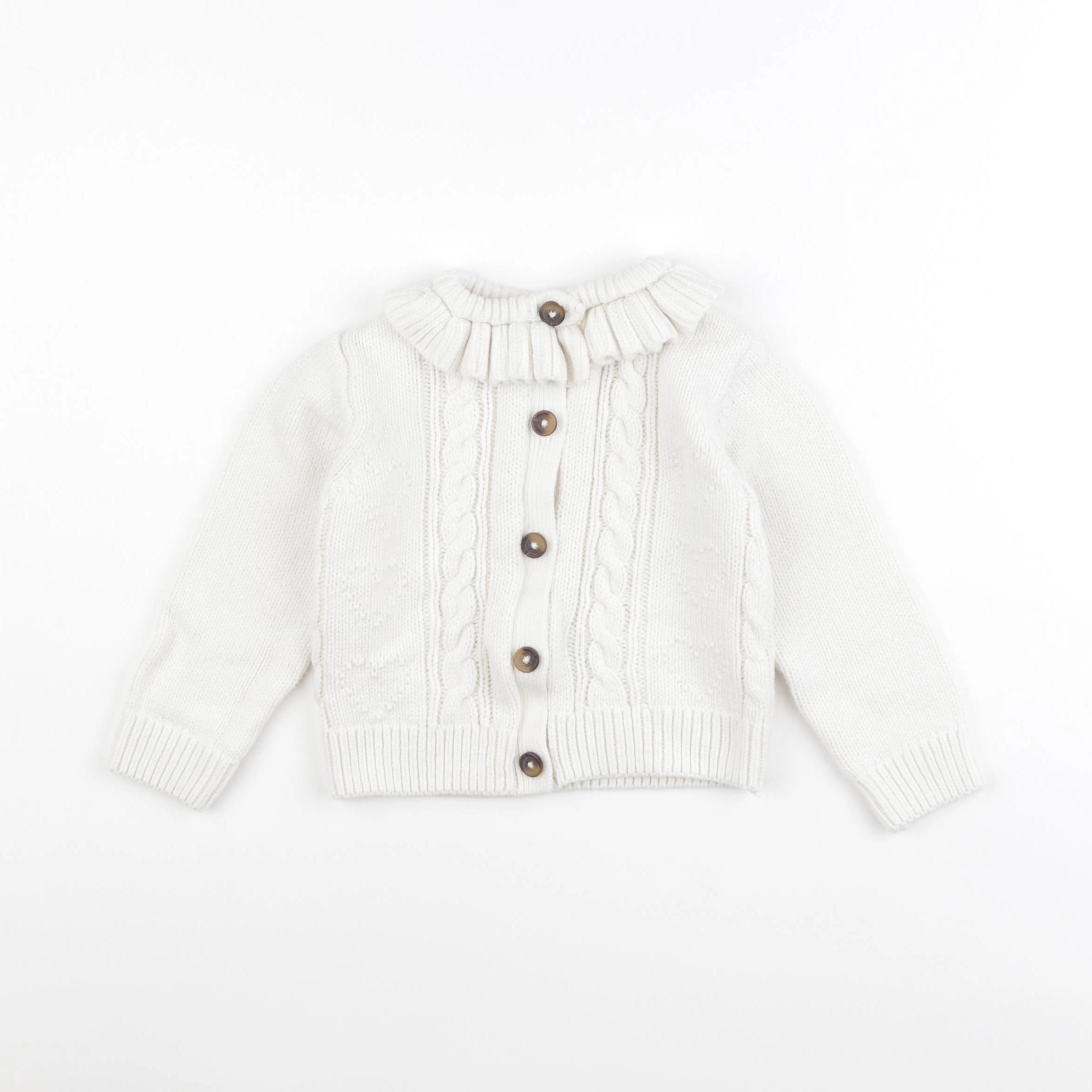 Vertbaudet - gilet blanc - 3 ans