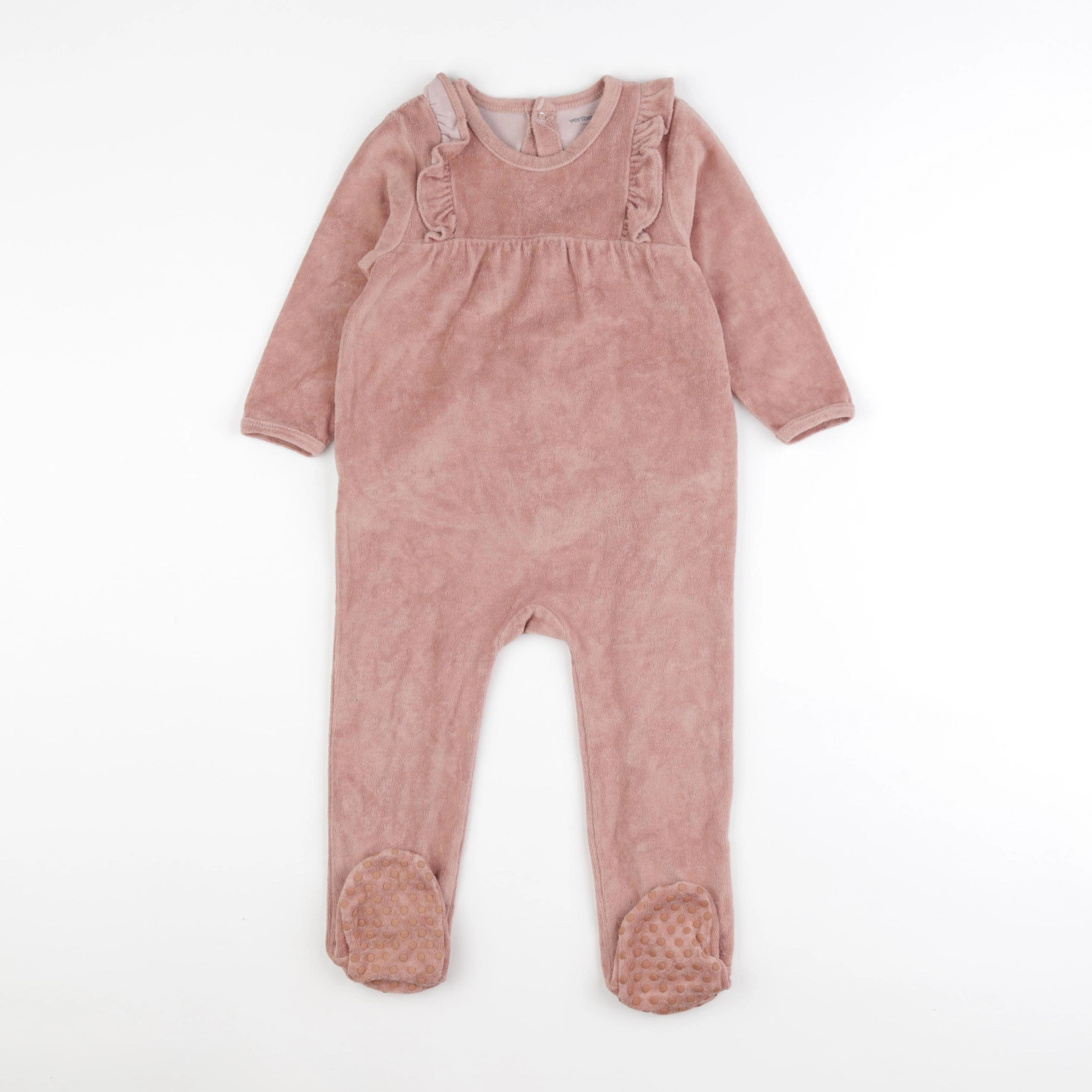 Vertbaudet - pyjama velours rose - 2 ans