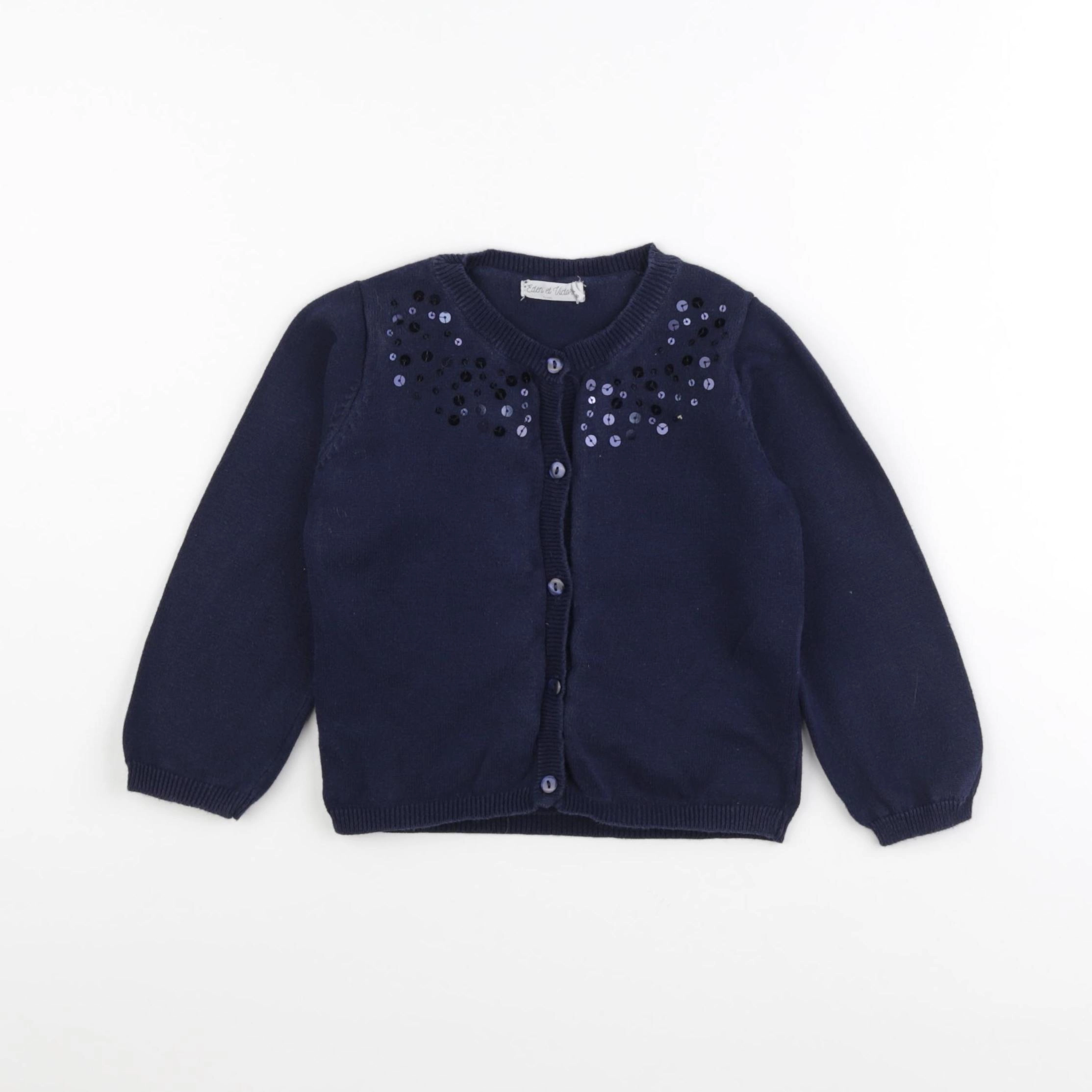 Eden & Victor - gilet bleu - 2 ans