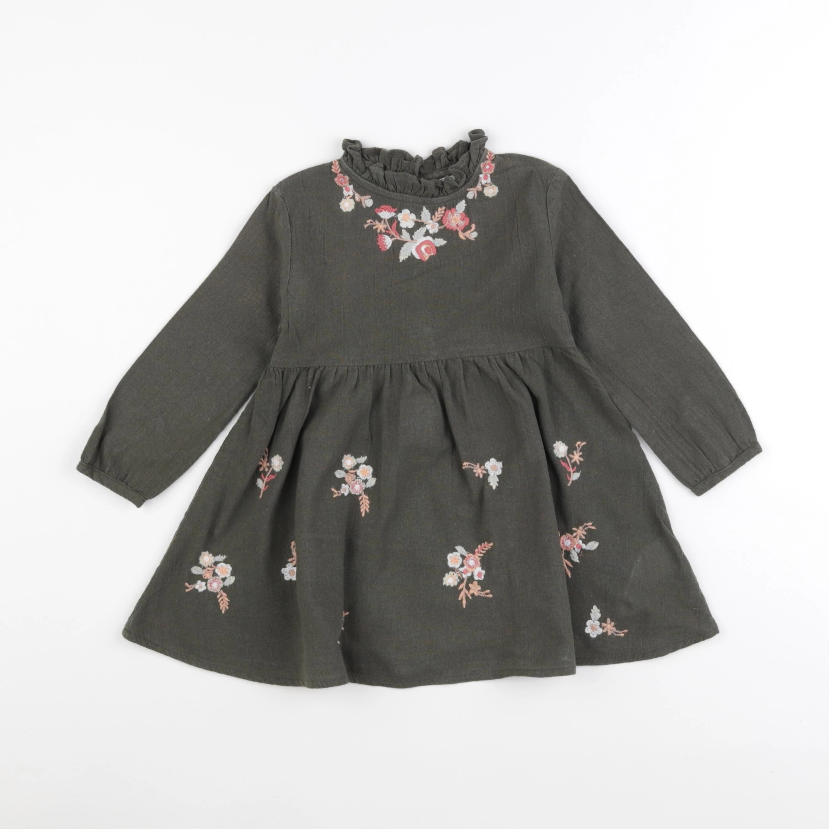 Vertbaudet - robe vert - 2 ans