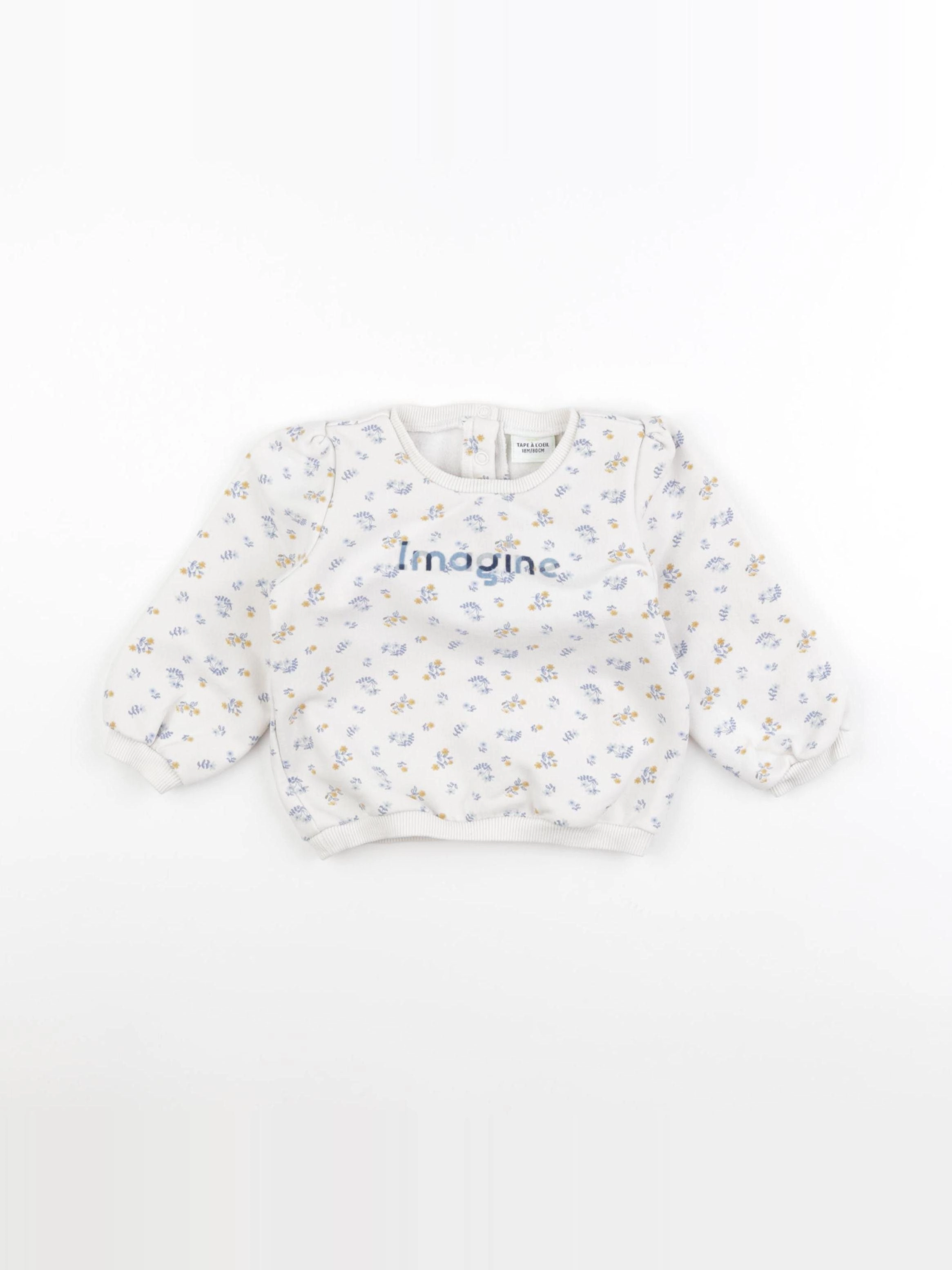 Tape à l'oeil - sweat bleu - 18 mois