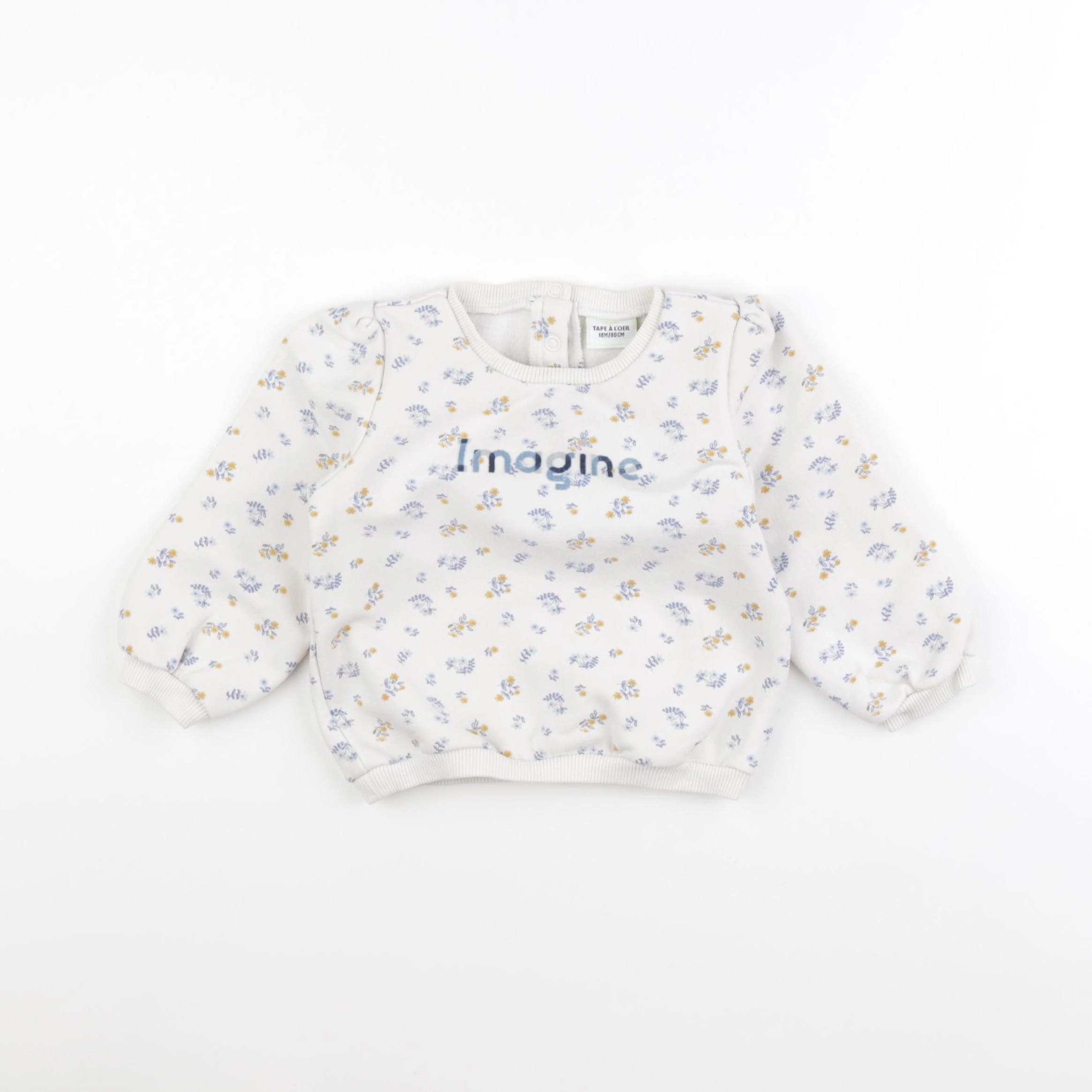 Tape à l'oeil - sweat bleu - 18 mois