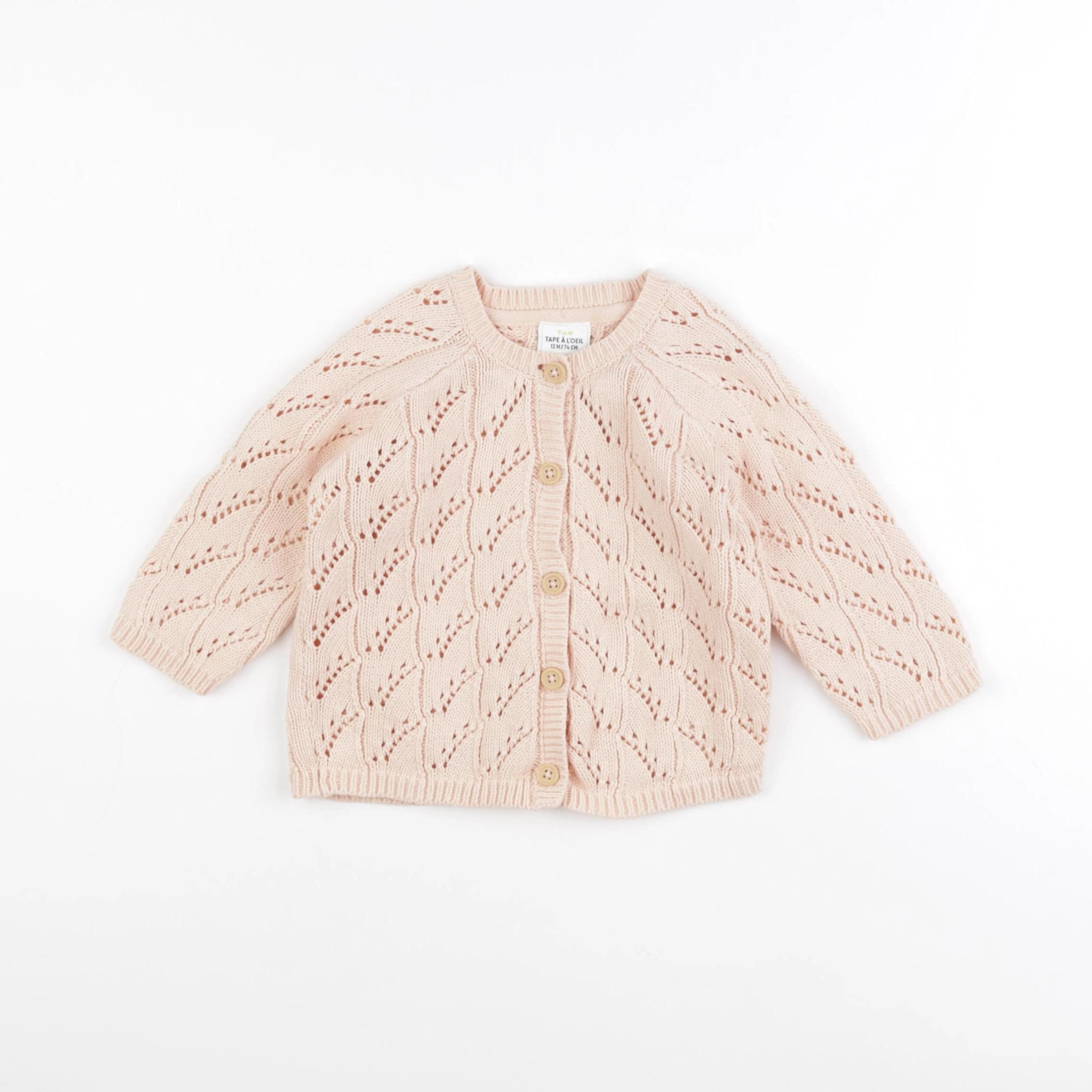 Tape à l'oeil - gilet rose - 12 mois
