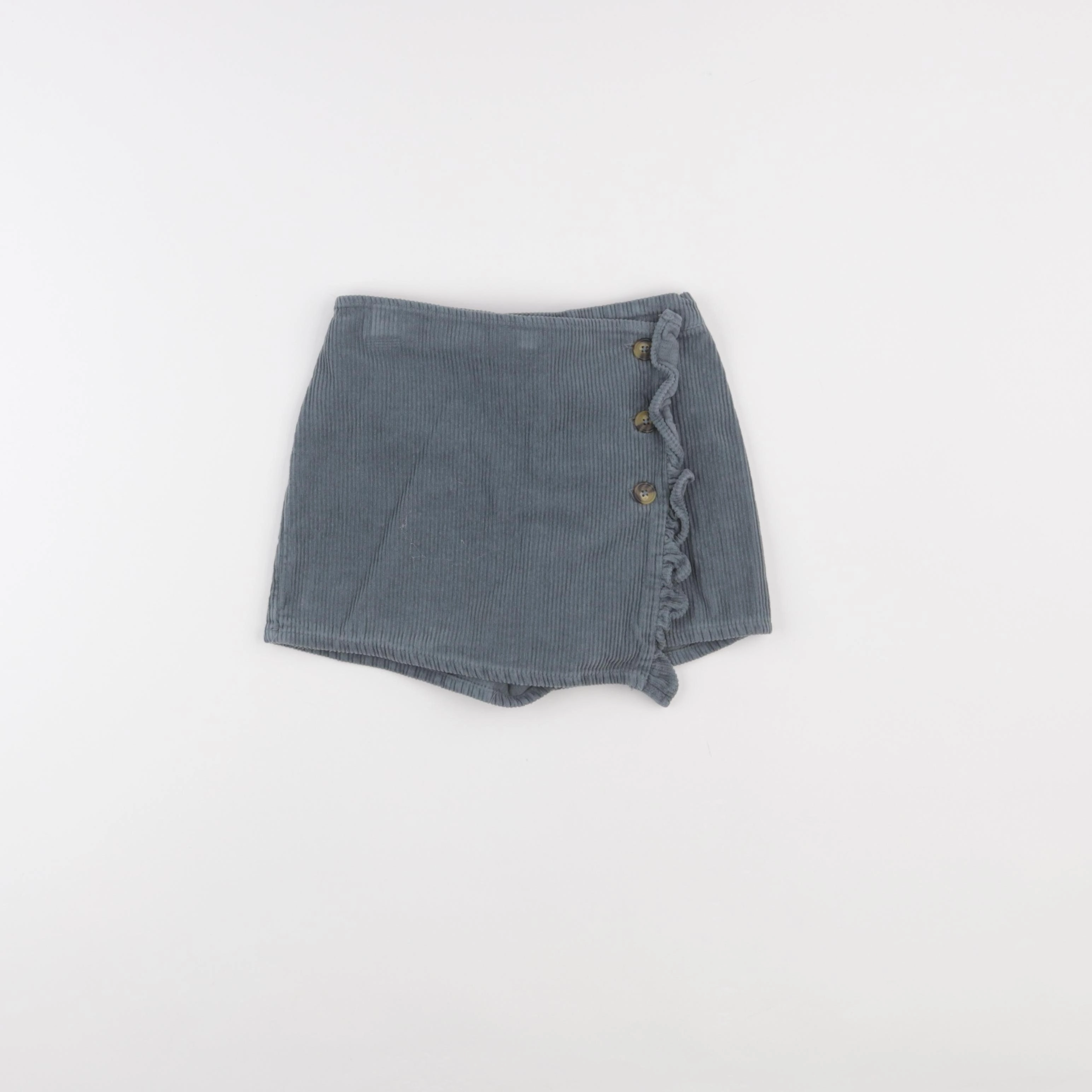Vertbaudet - jupe short gris, bleu - 7 ans