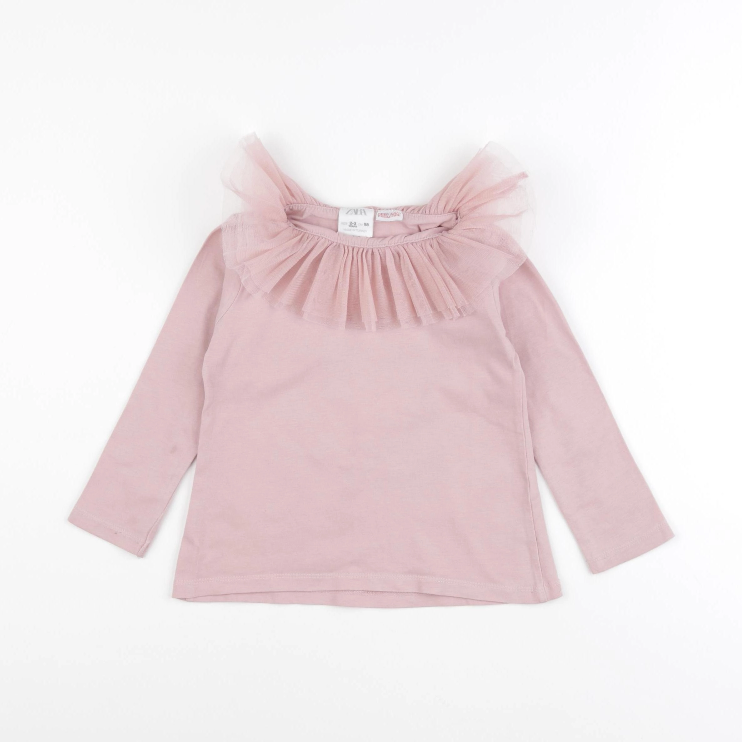 Zara - tee-shirt rose - 2/3 ans