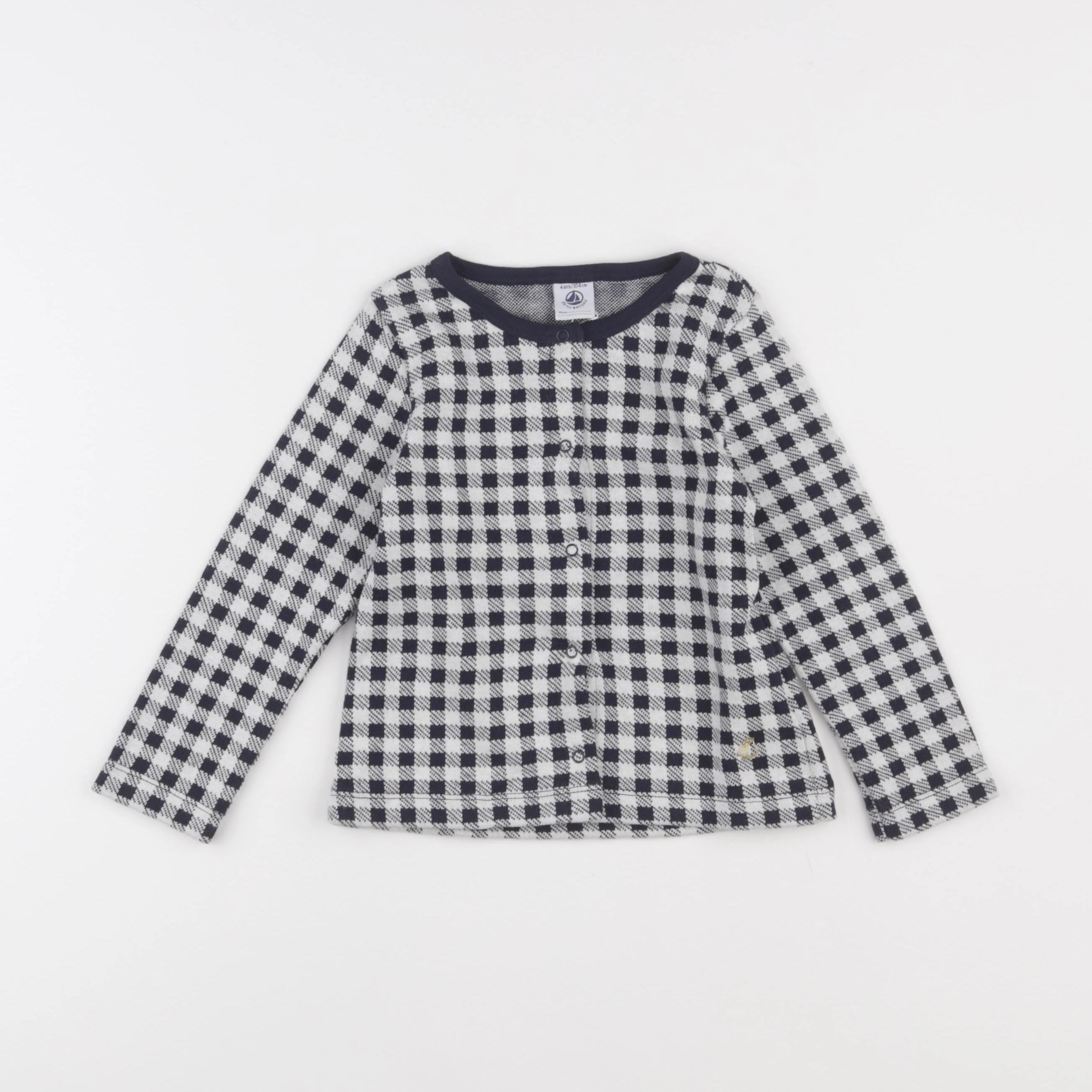Petit Bateau - gilet bleu, blanc - 4 ans
