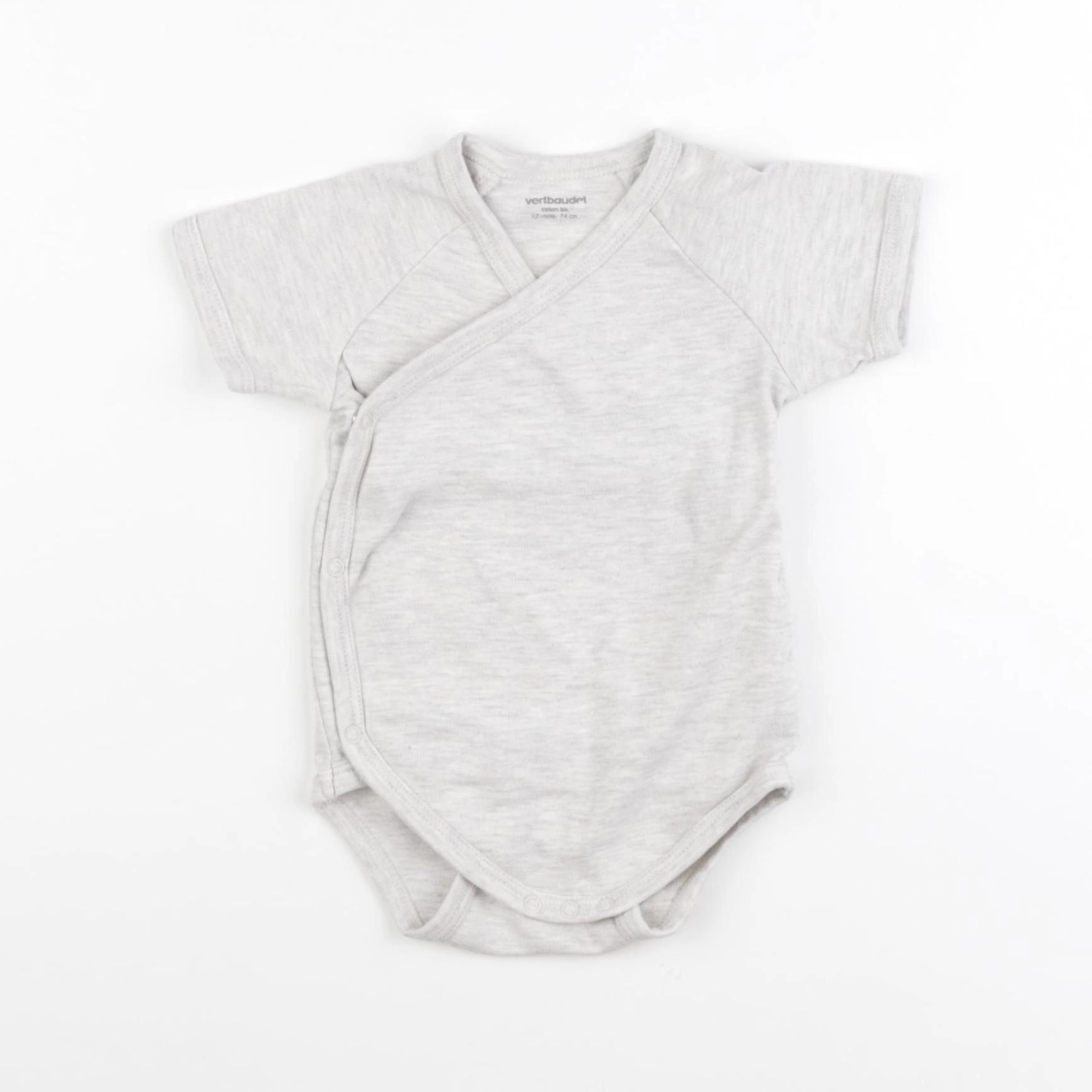 Vertbaudet - body gris - 12 mois