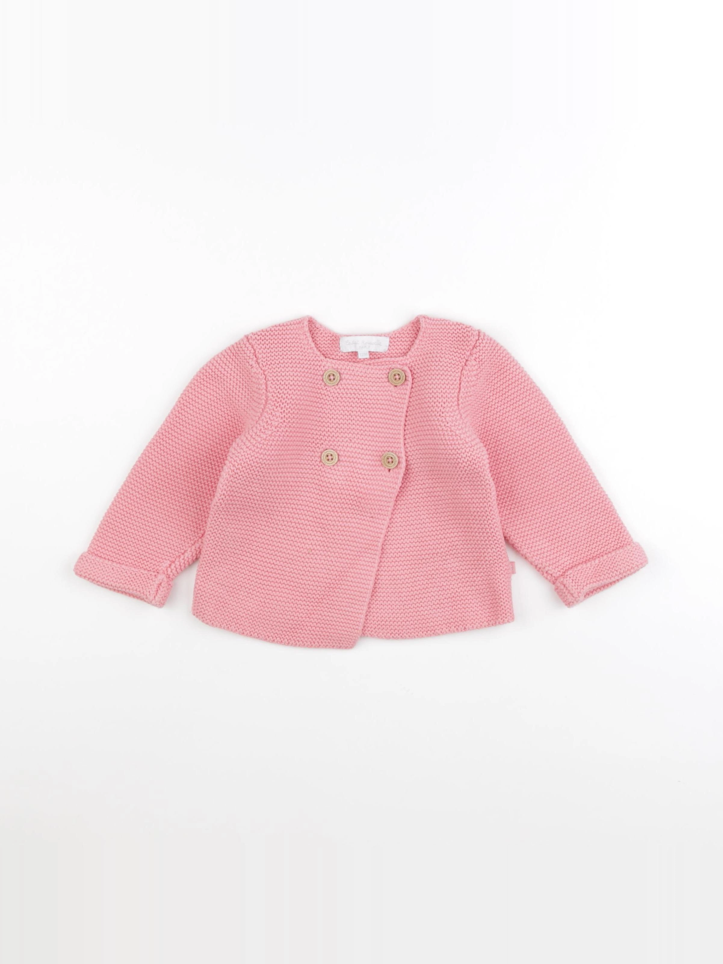 Cadet Rousselle - gilet rose - 12 mois