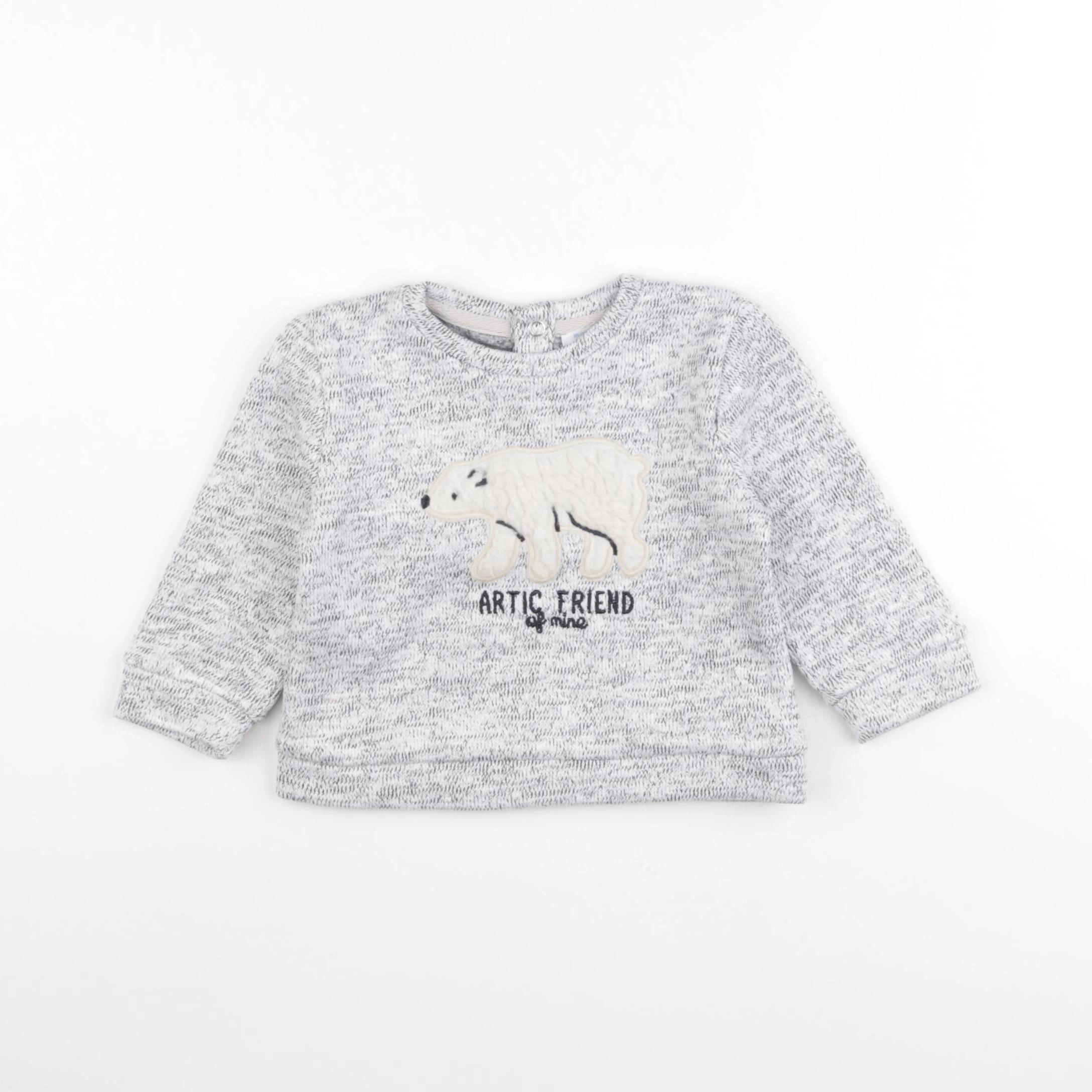 Boutchou - sweat gris - 9 mois