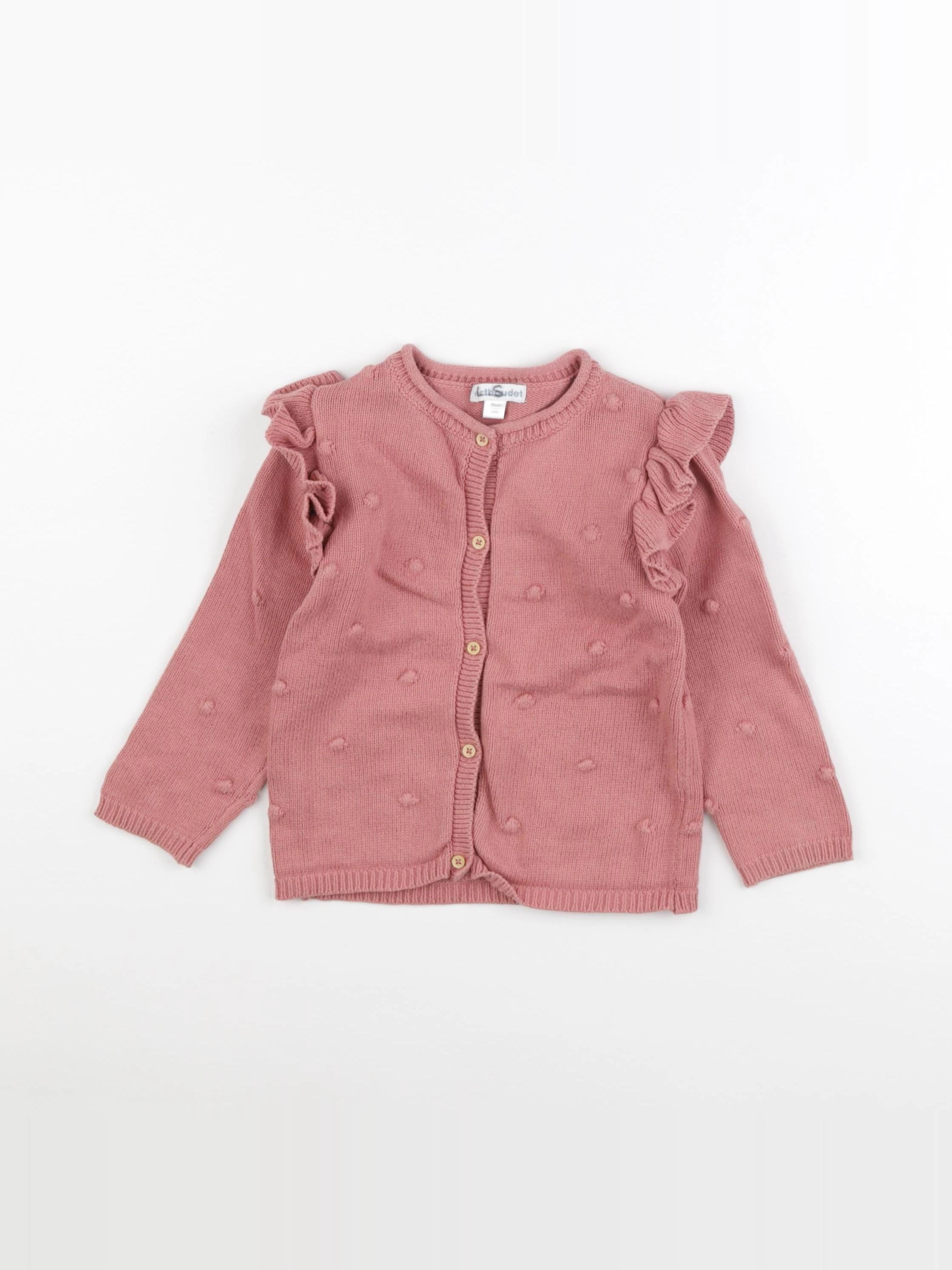 Vertbaudet - gilet rose - 24 mois
