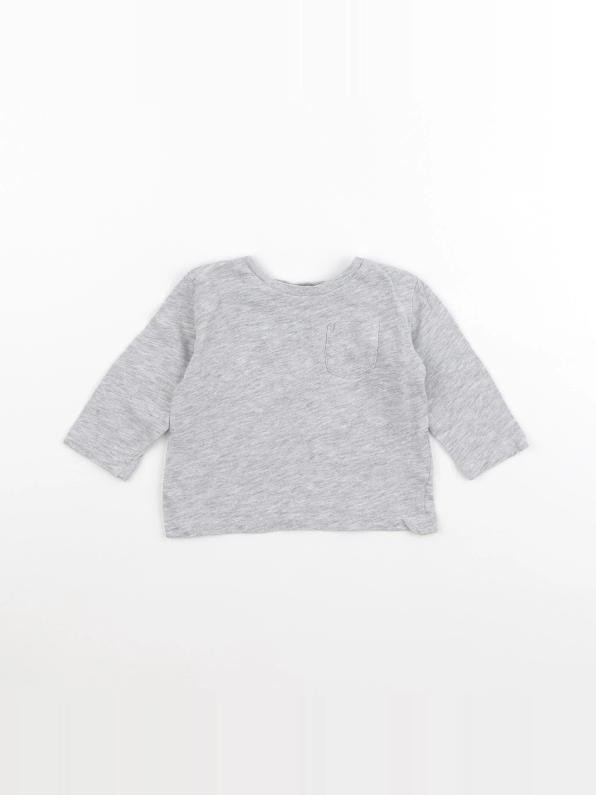 Boutchou - tee-shirt gris - 6 mois
