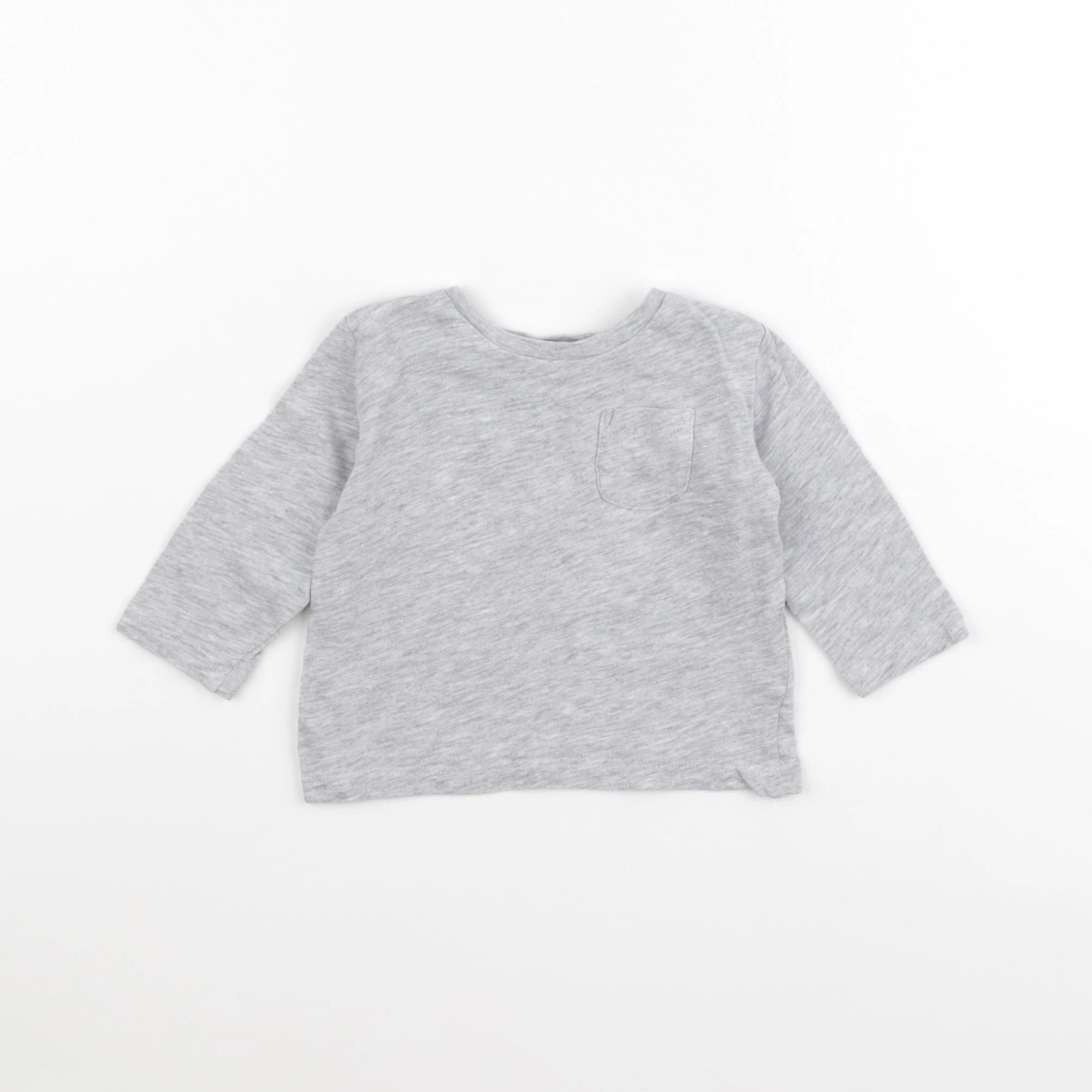 Boutchou - tee-shirt gris - 6 mois