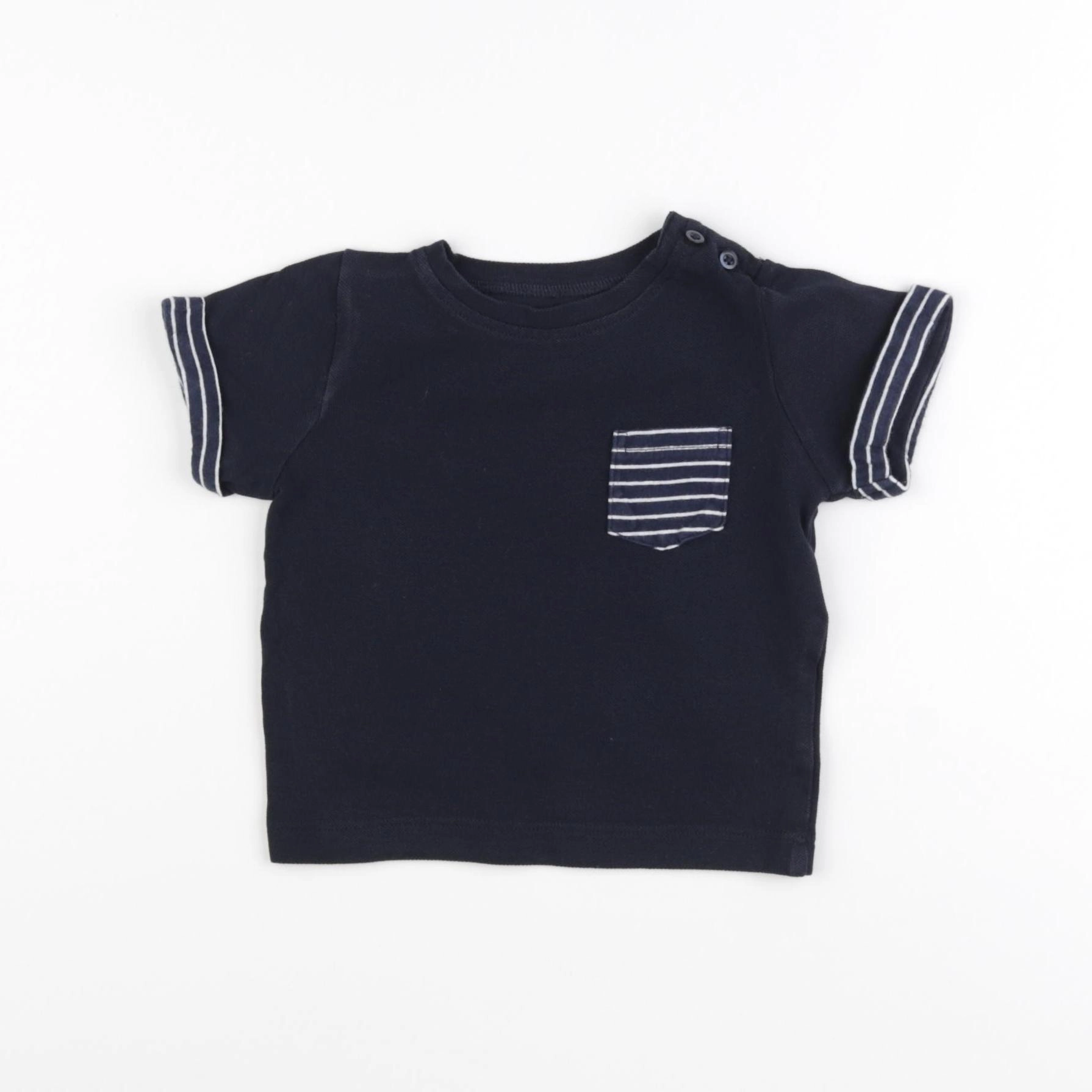 Boutchou - tee-shirt bleu - 6 mois