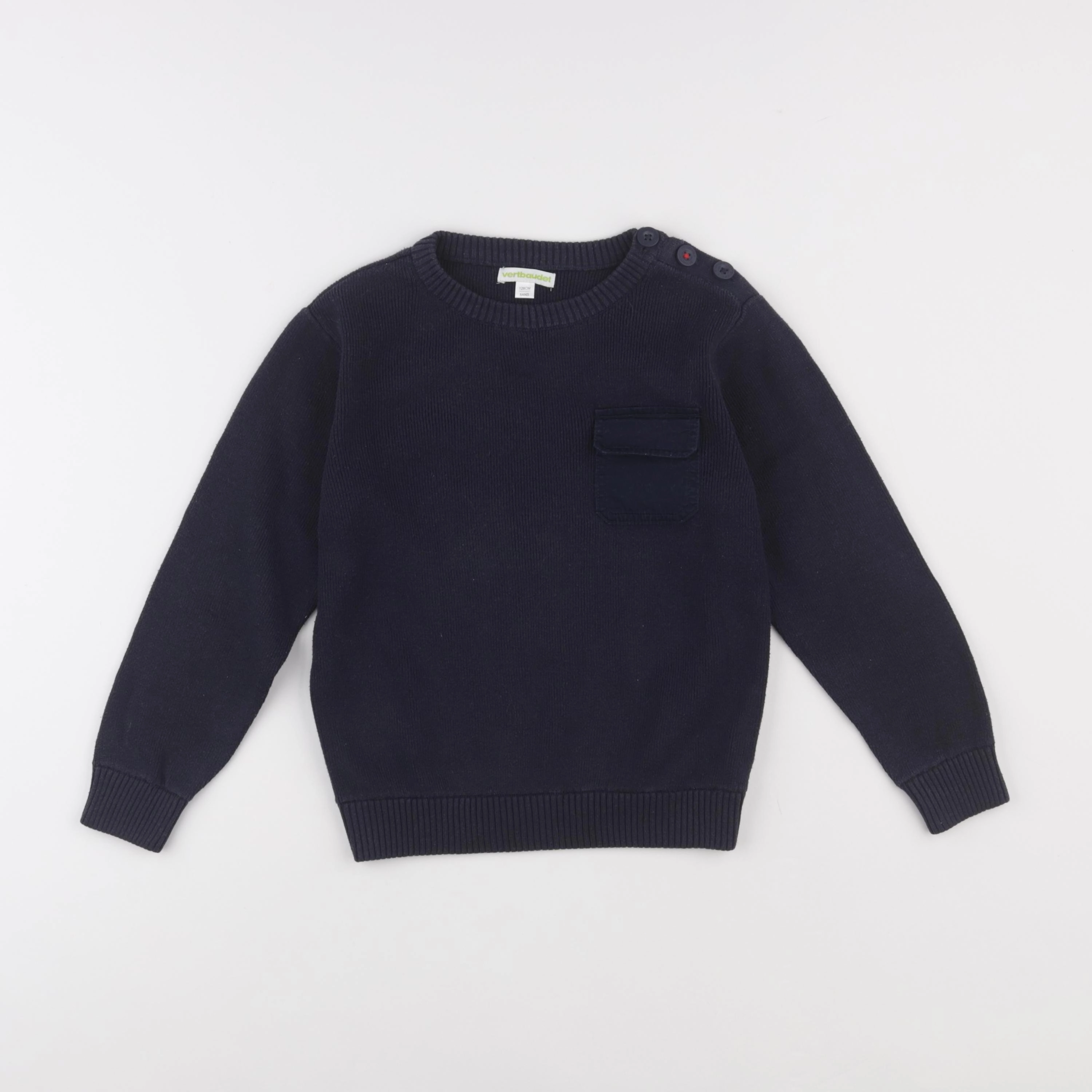 Vertbaudet - pull bleu - 8 ans