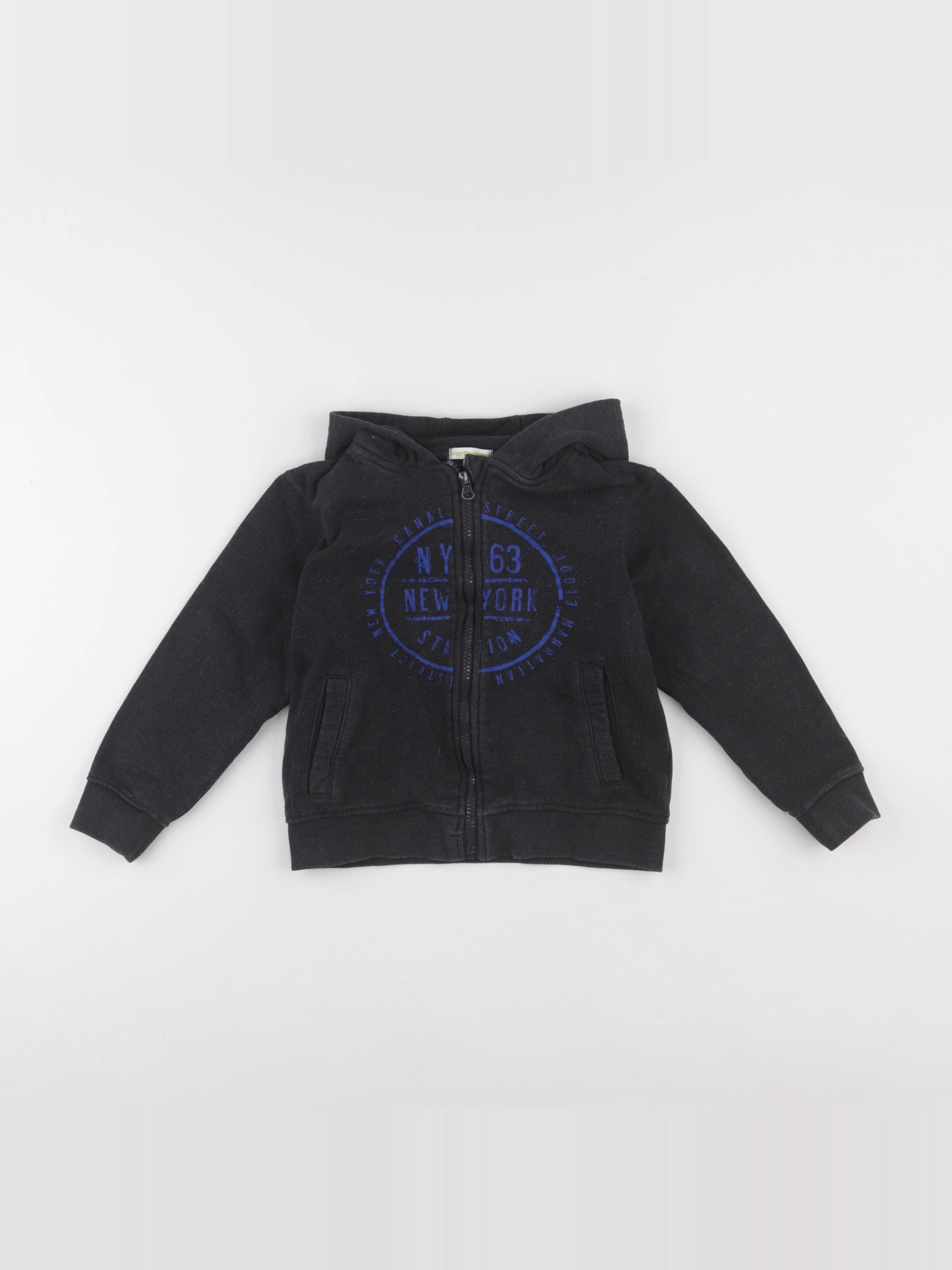 Vertbaudet - sweat gris - 8 ans