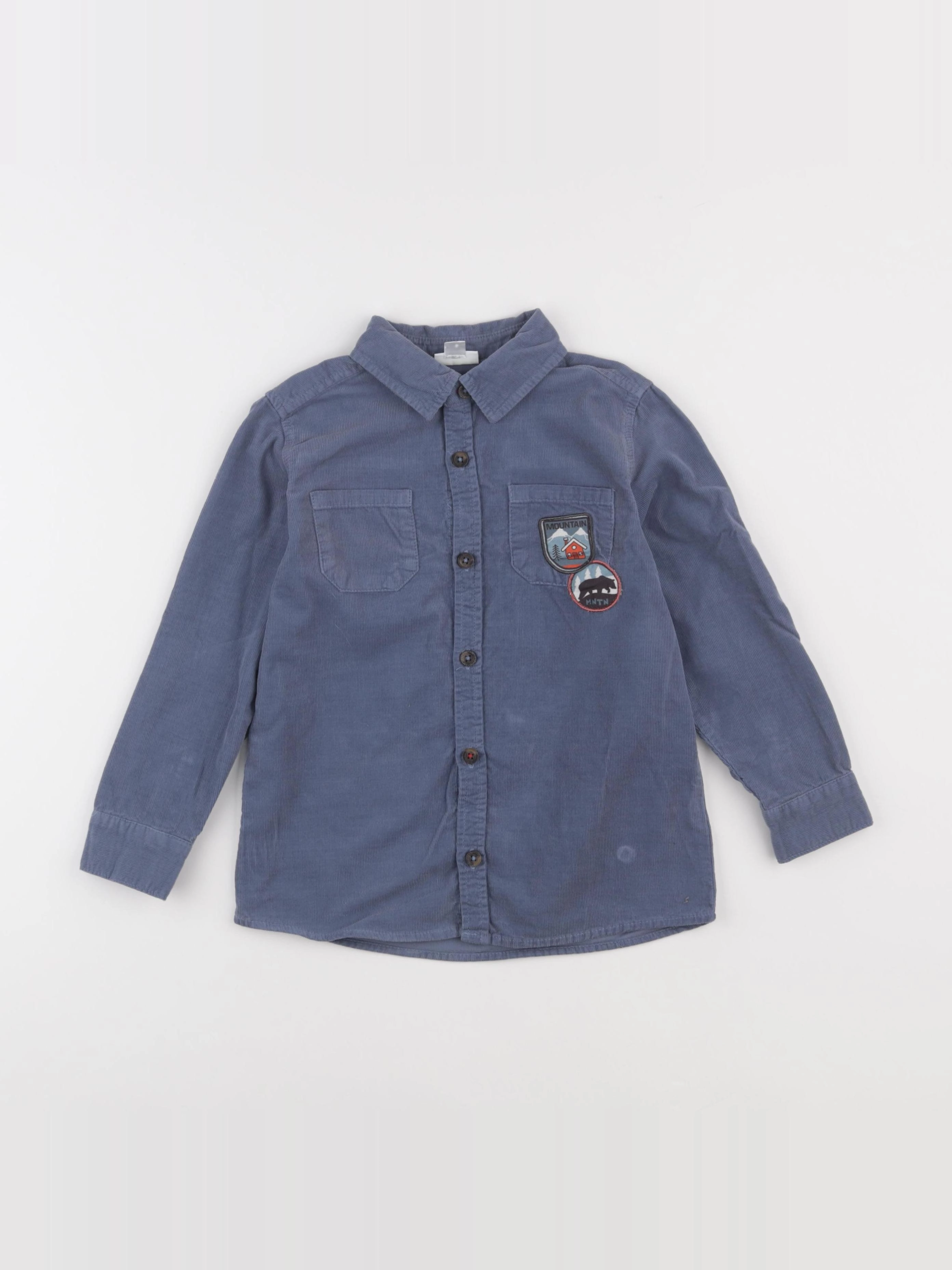Vertbaudet - chemise gris - 6 ans