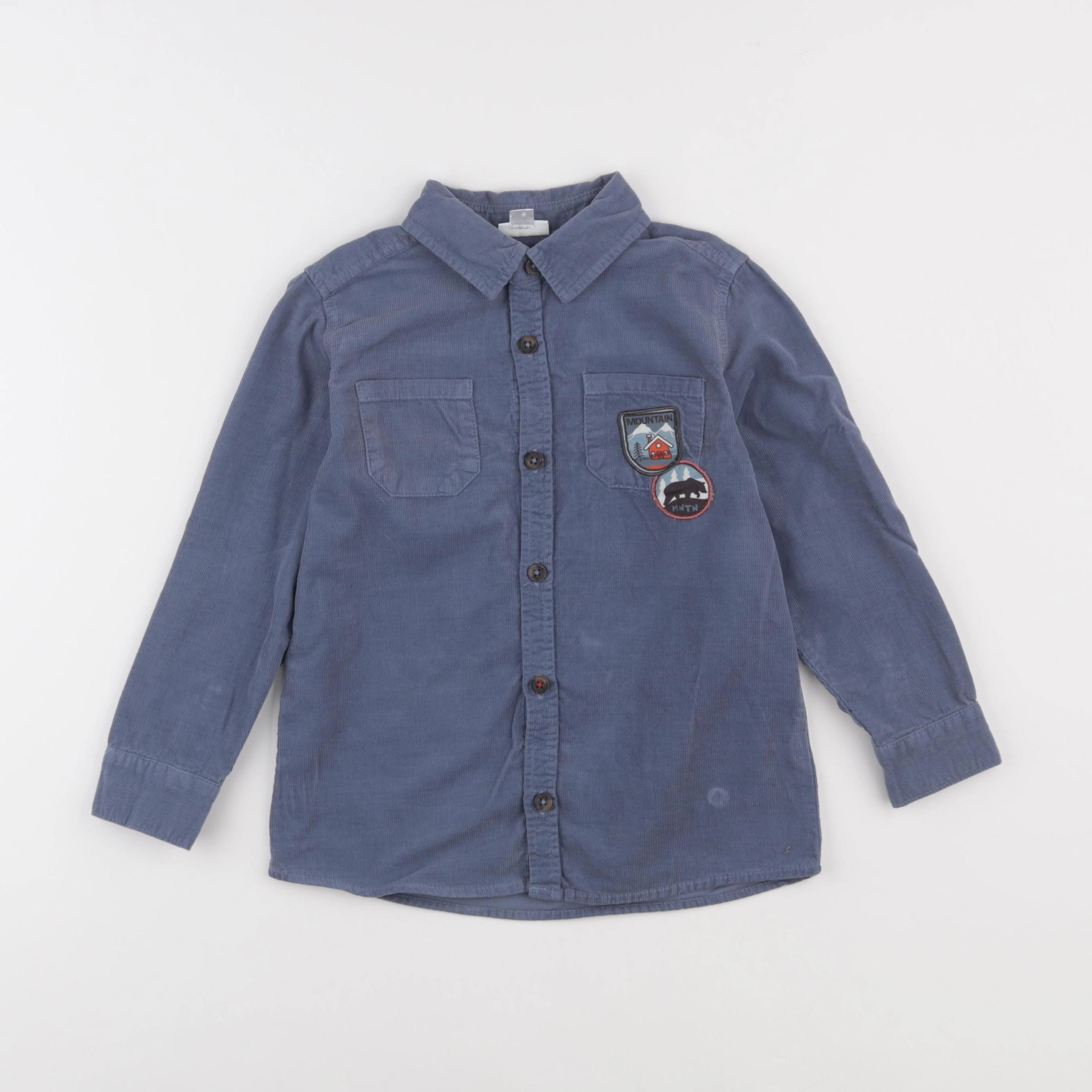 Vertbaudet - chemise gris - 6 ans