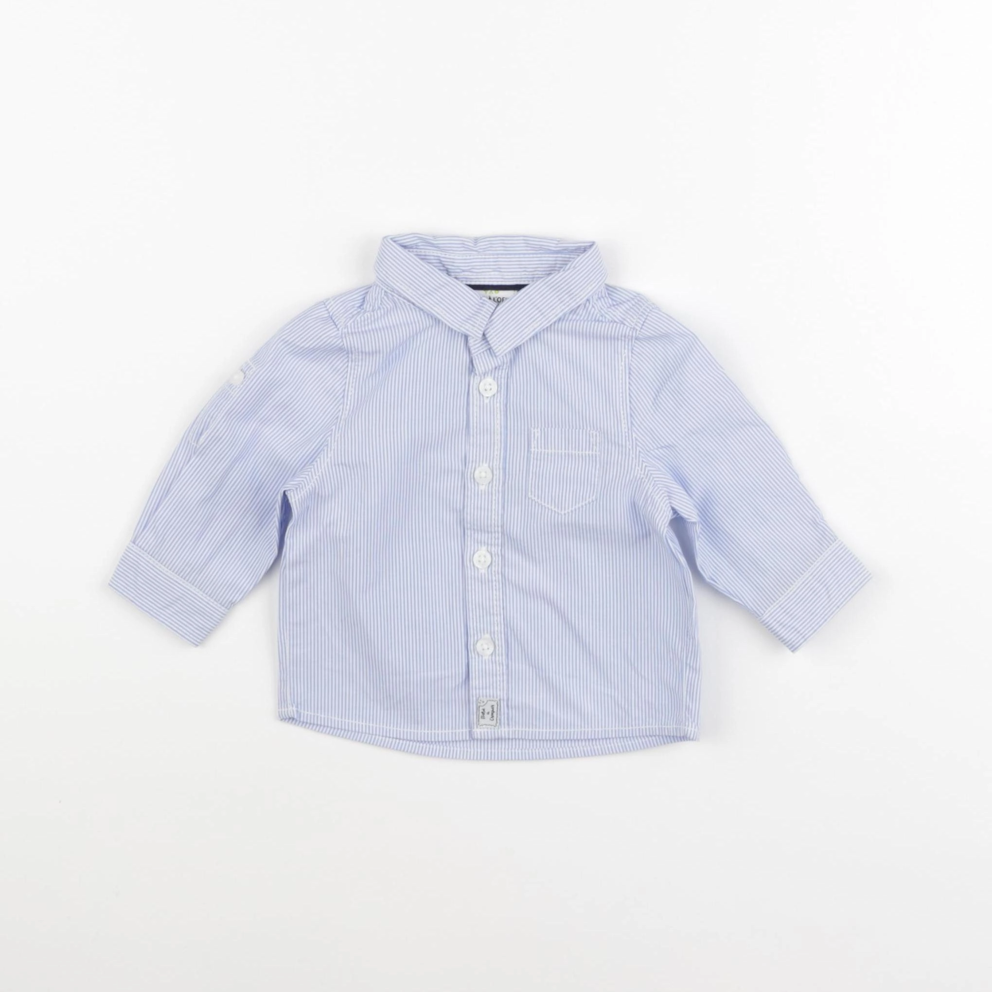 Tape à l'oeil - chemise bleu - 3 mois