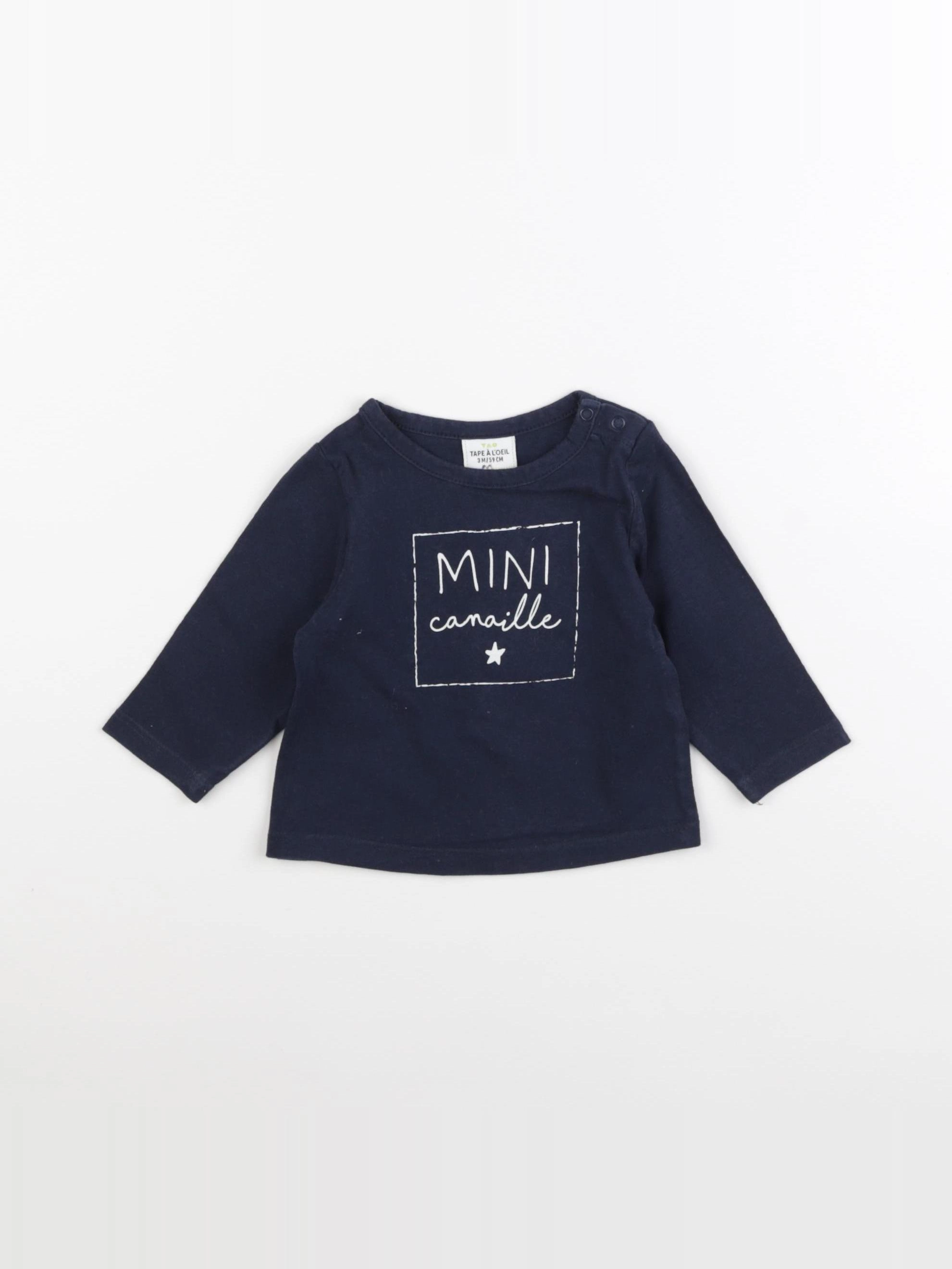 Tape à l'oeil - tee-shirt bleu - 3 mois