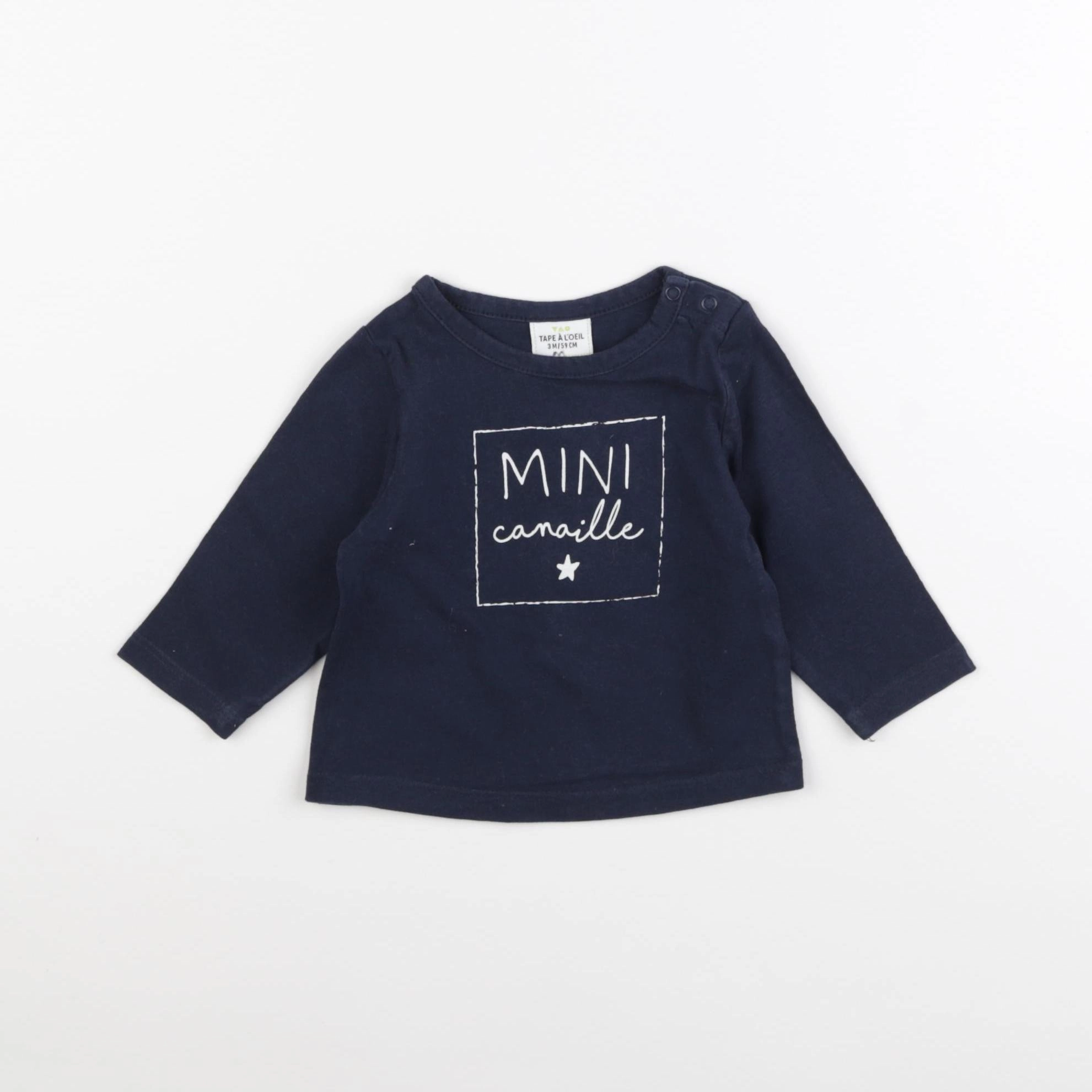 Tape à l'oeil - tee-shirt bleu - 3 mois