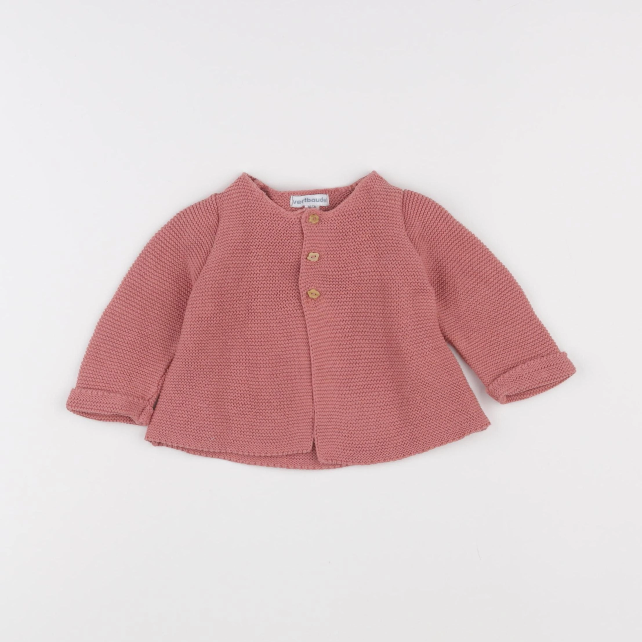 Vertbaudet - gilet rose - 3 mois