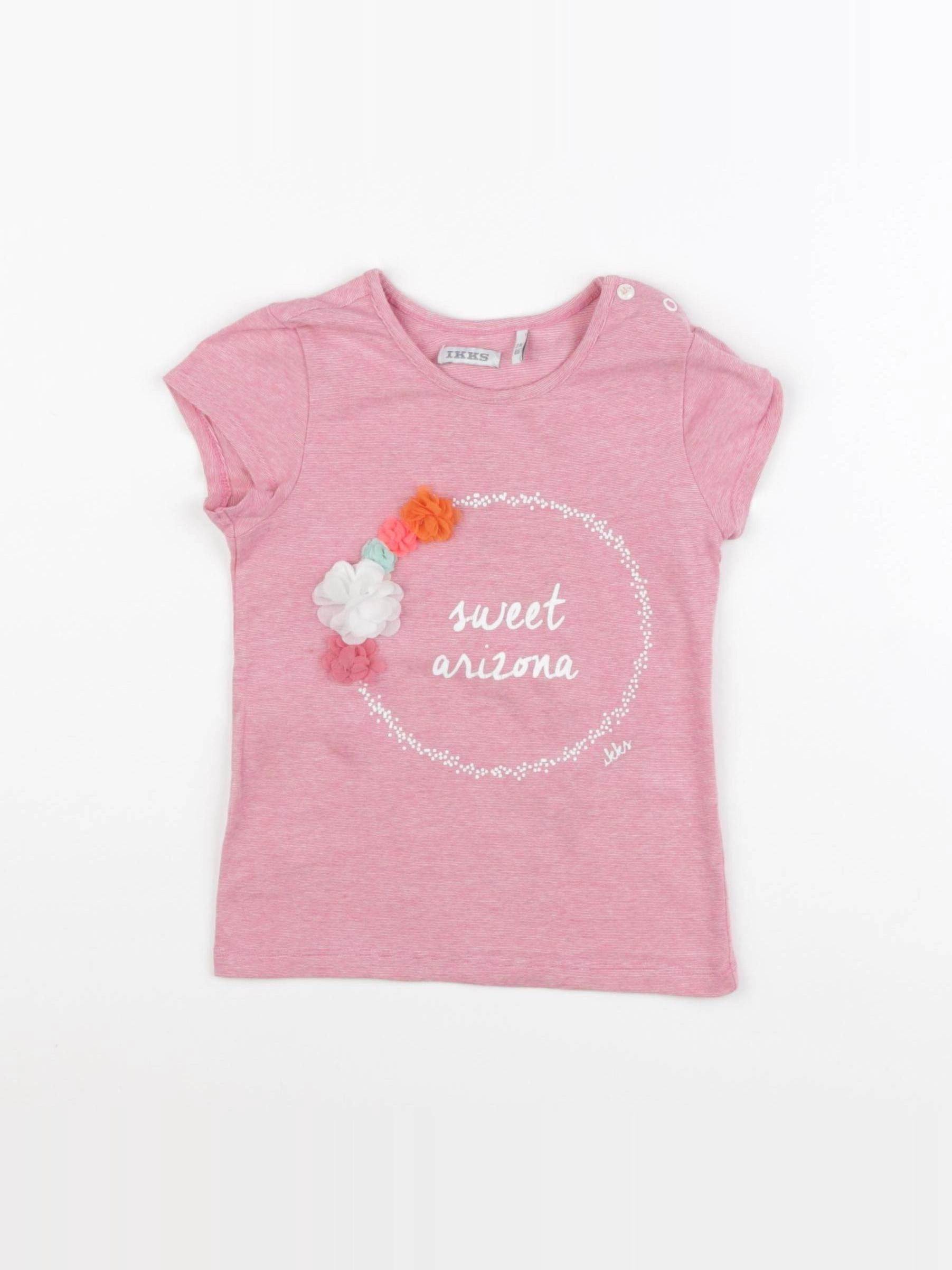 IKKS - tee-shirt rose - 2 ans