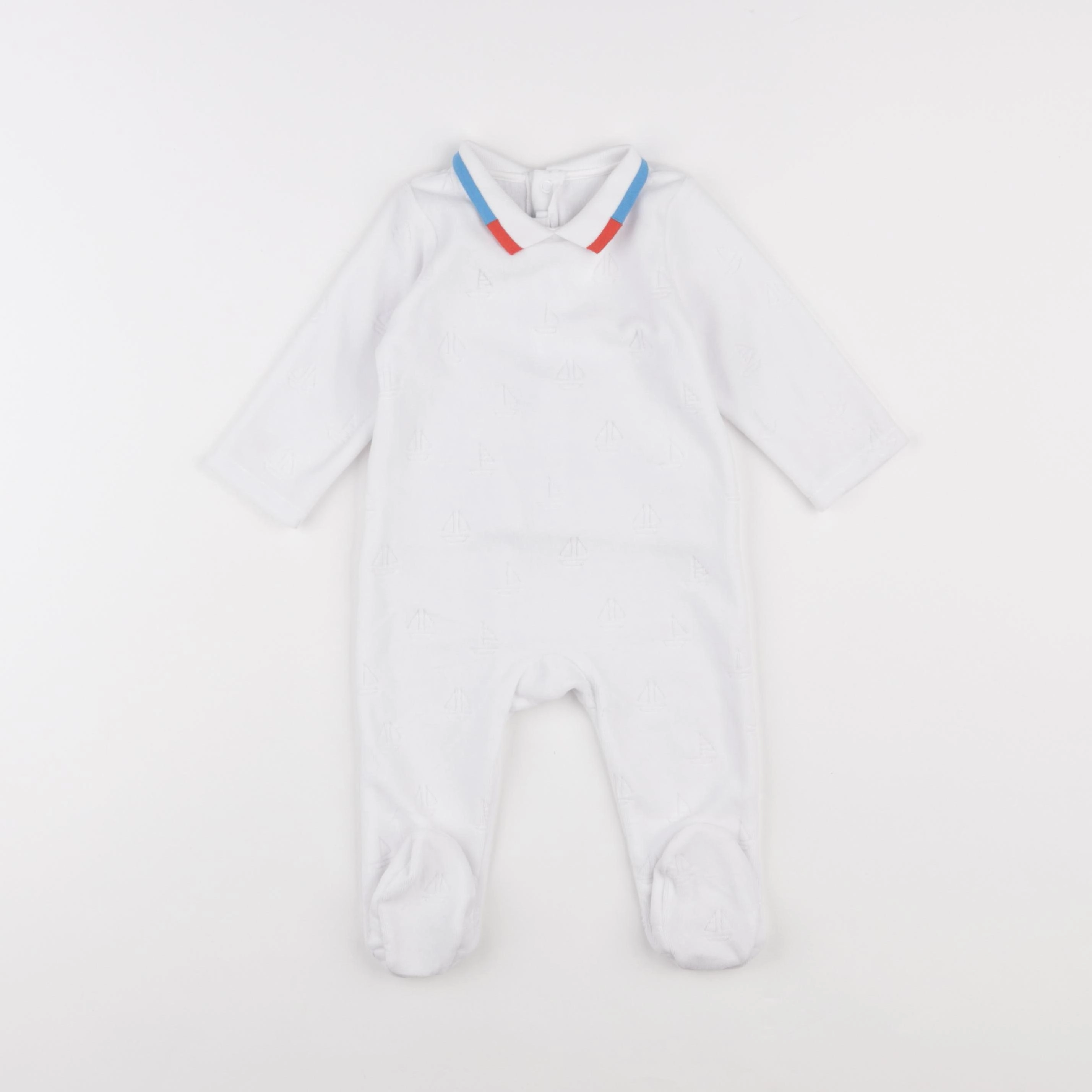 Jacadi - pyjama velours blanc - 6 mois