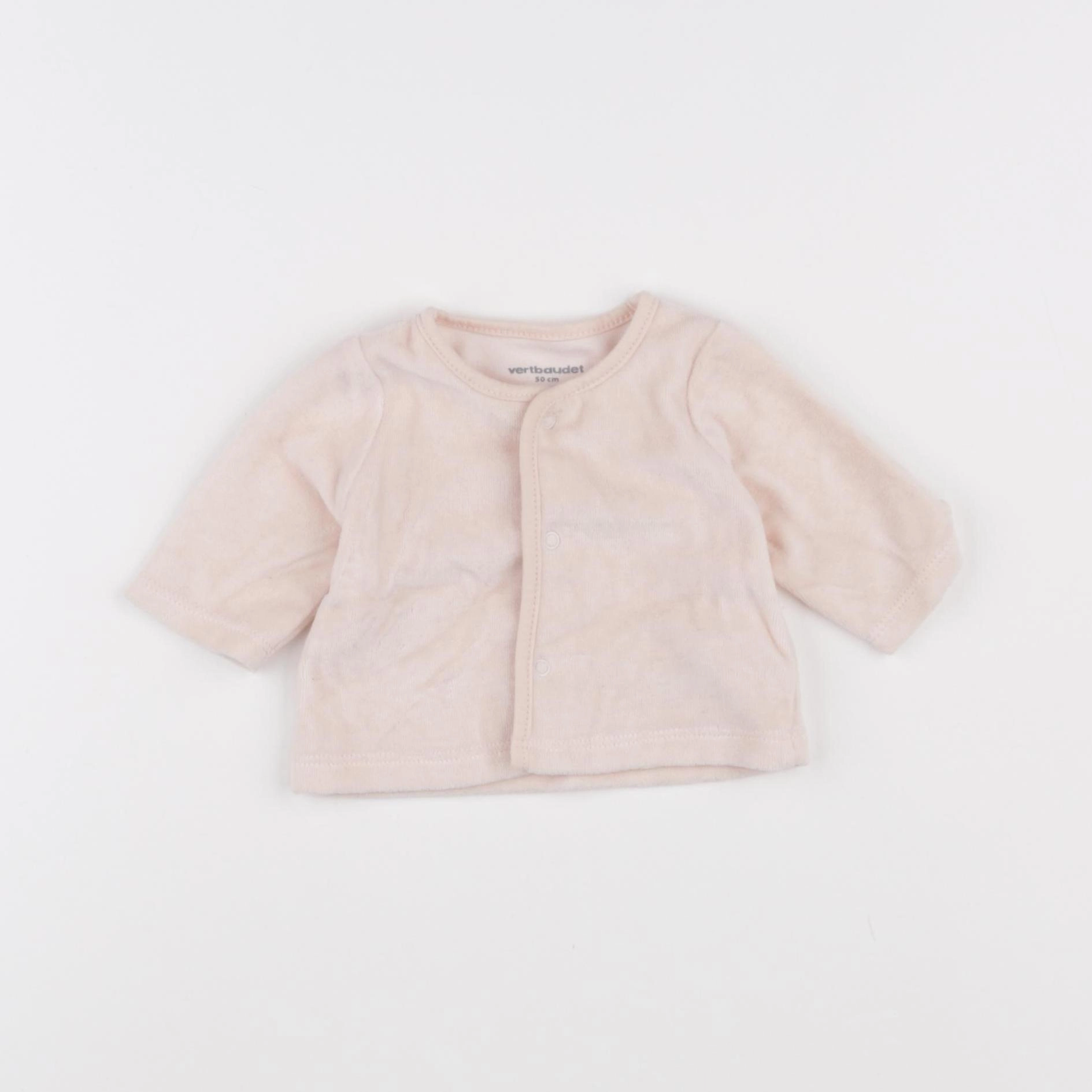 Vertbaudet - gilet rose - 0 mois