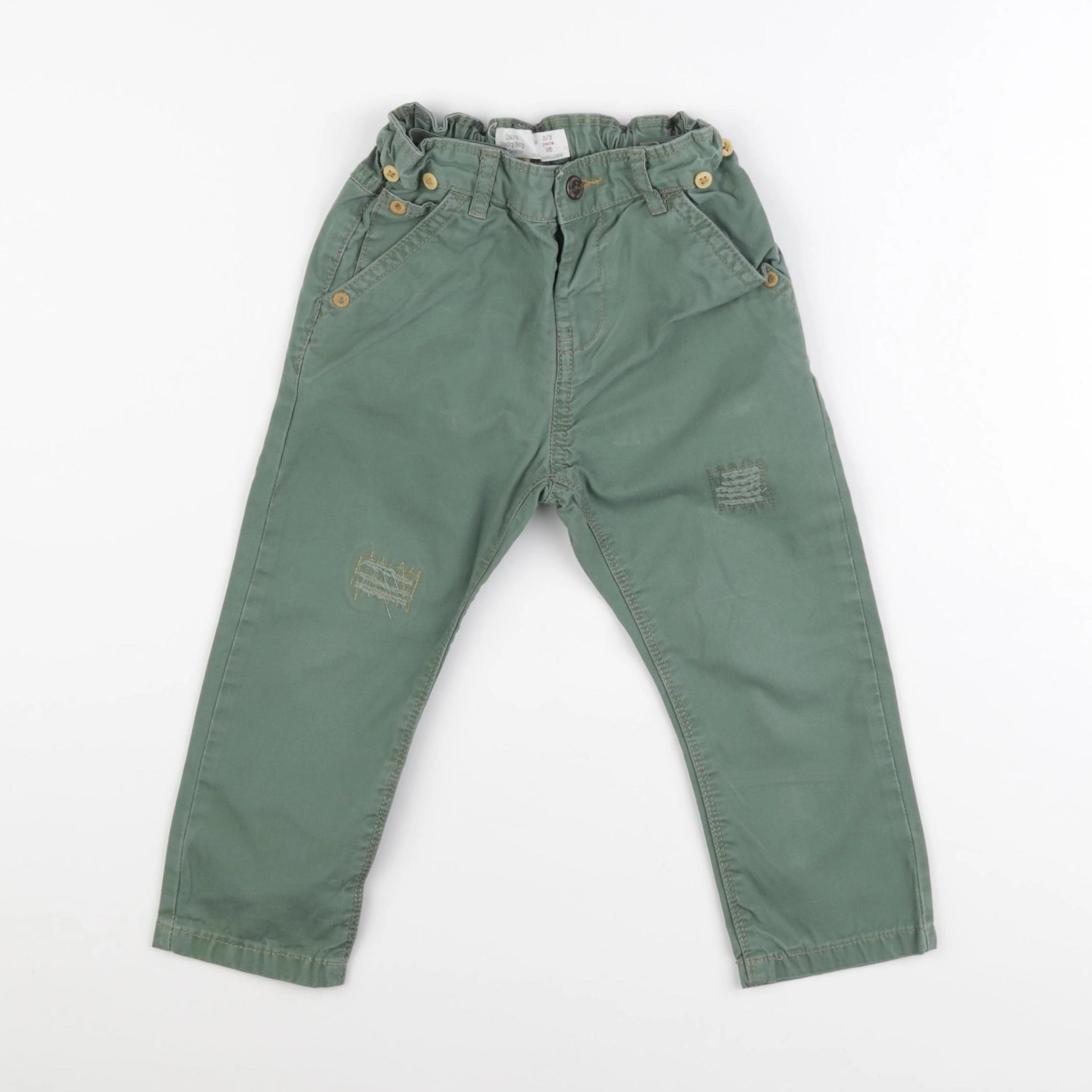 Zara - pantalon vert - 2/3 ans