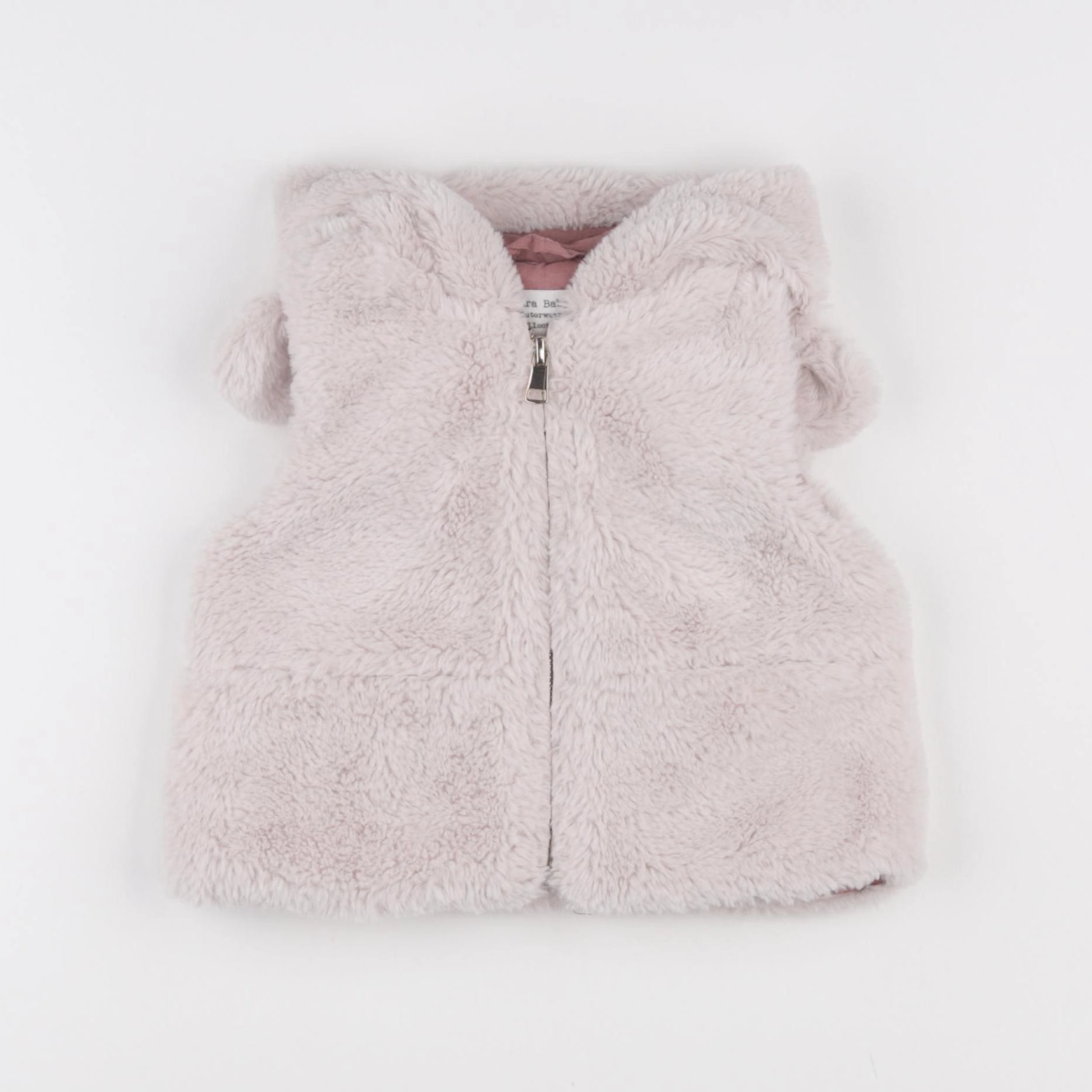 Zara - gilet blanc - 6/9 mois