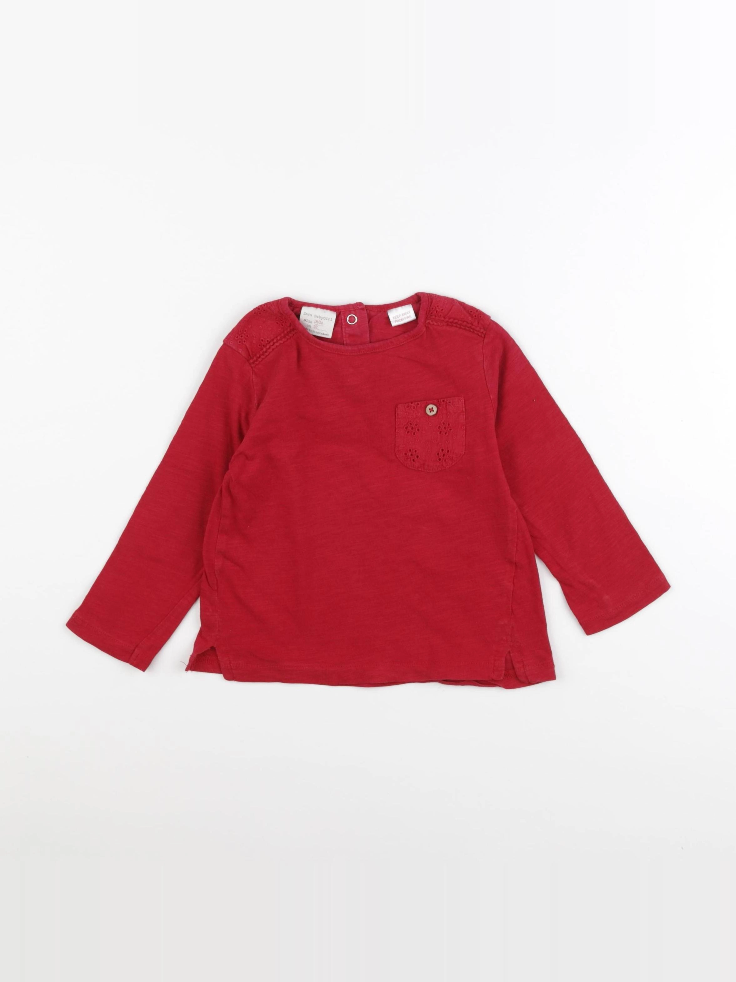 Zara - tee-shirt rouge - 18/24 mois