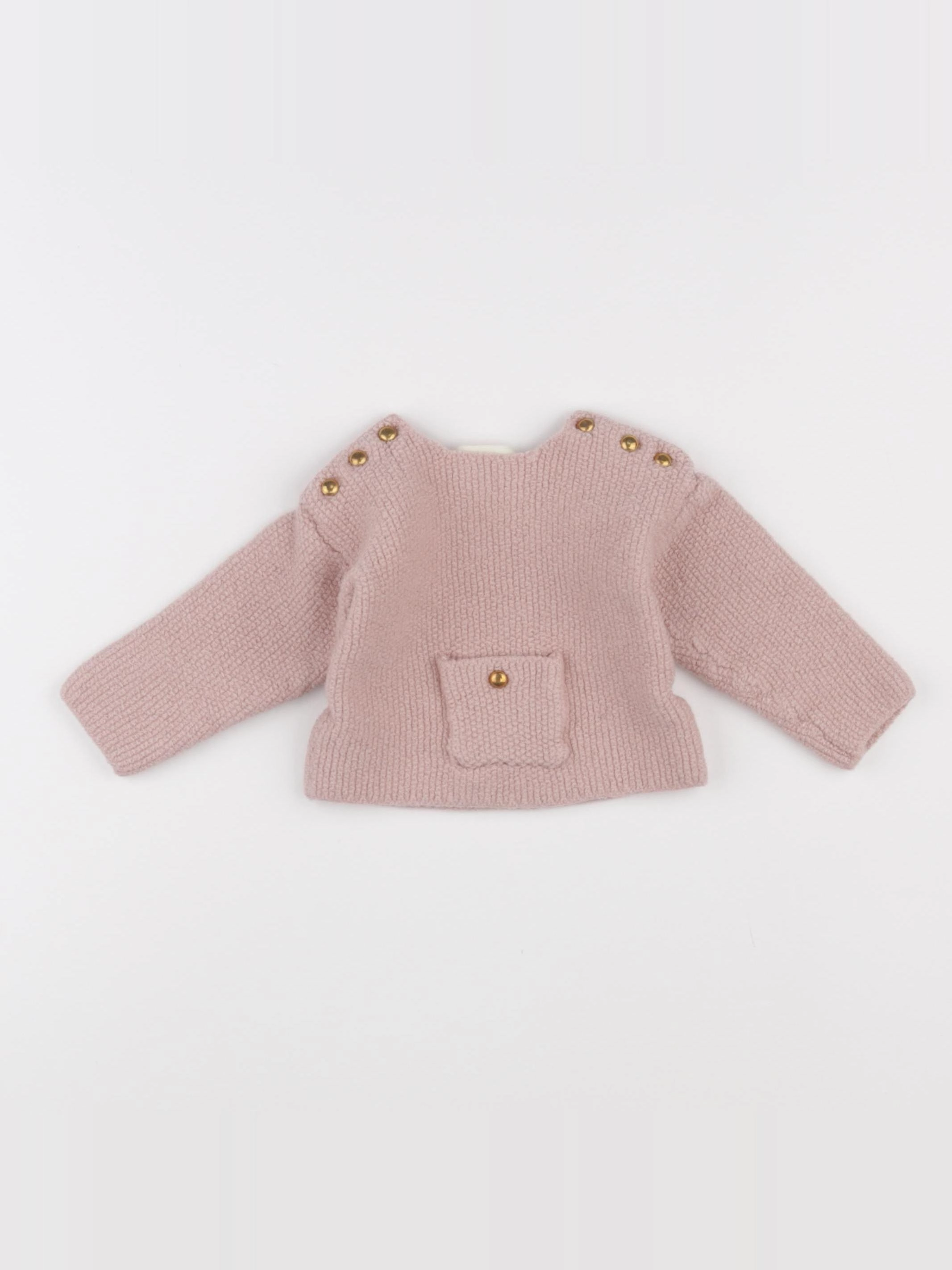 Louis Louise - pull rose - 18 mois