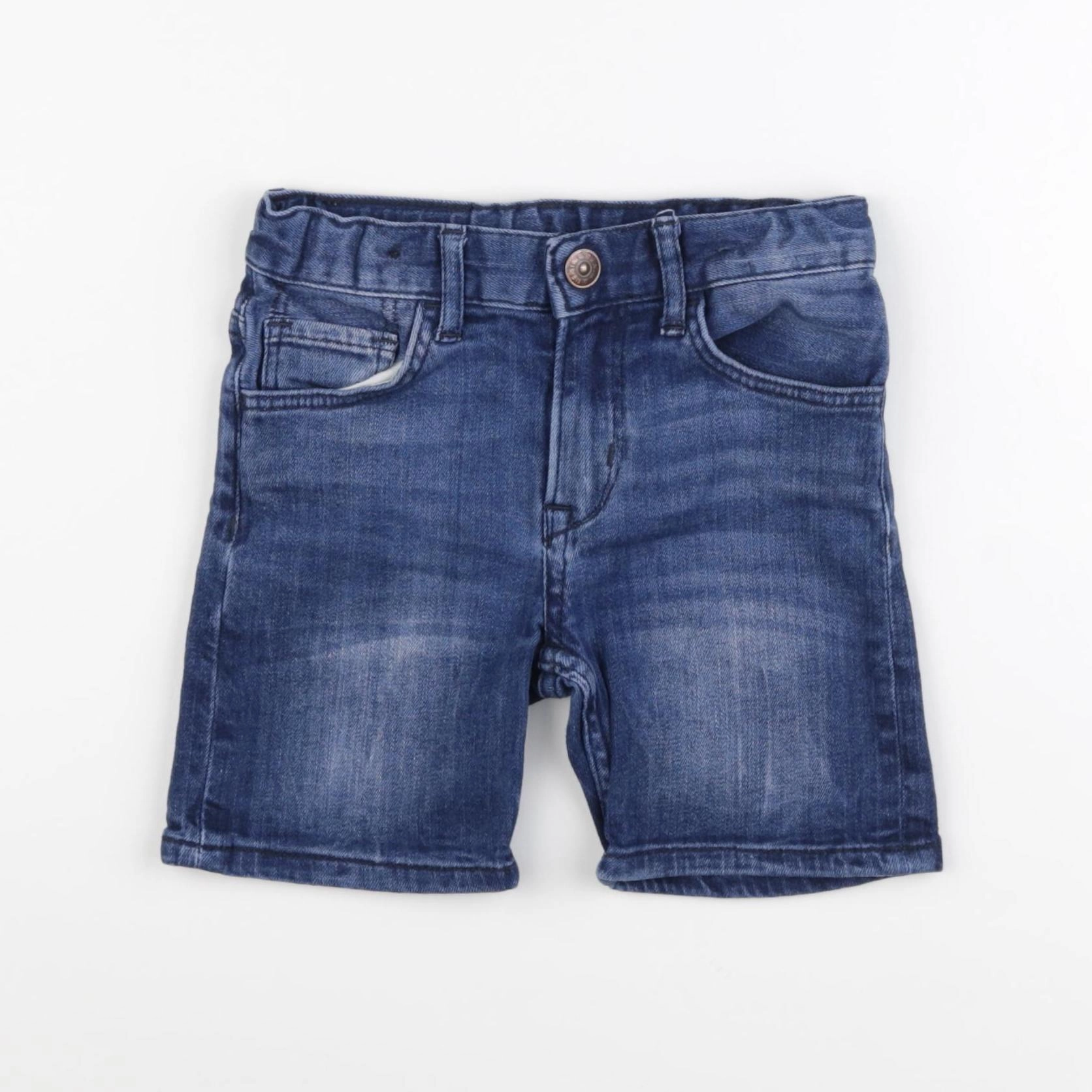 H&M - short bleu - 2/3 ans