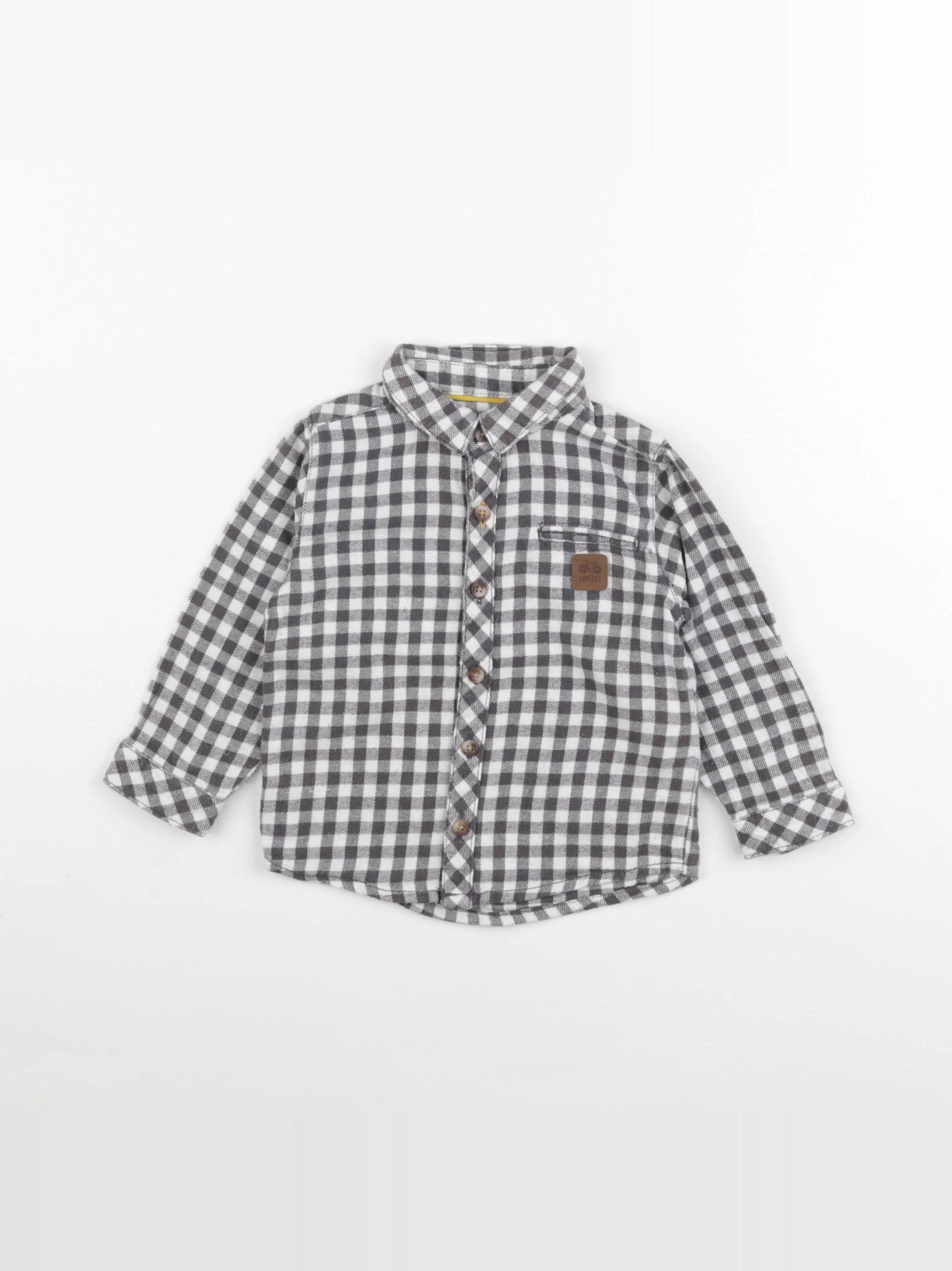 Vertbaudet - chemise gris - 18 mois