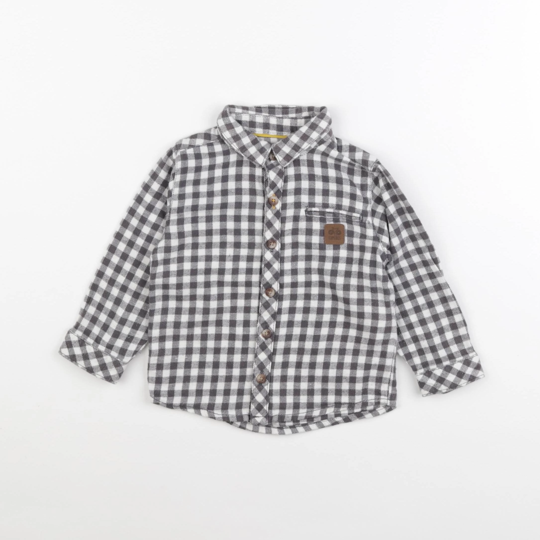Vertbaudet - chemise gris - 18 mois