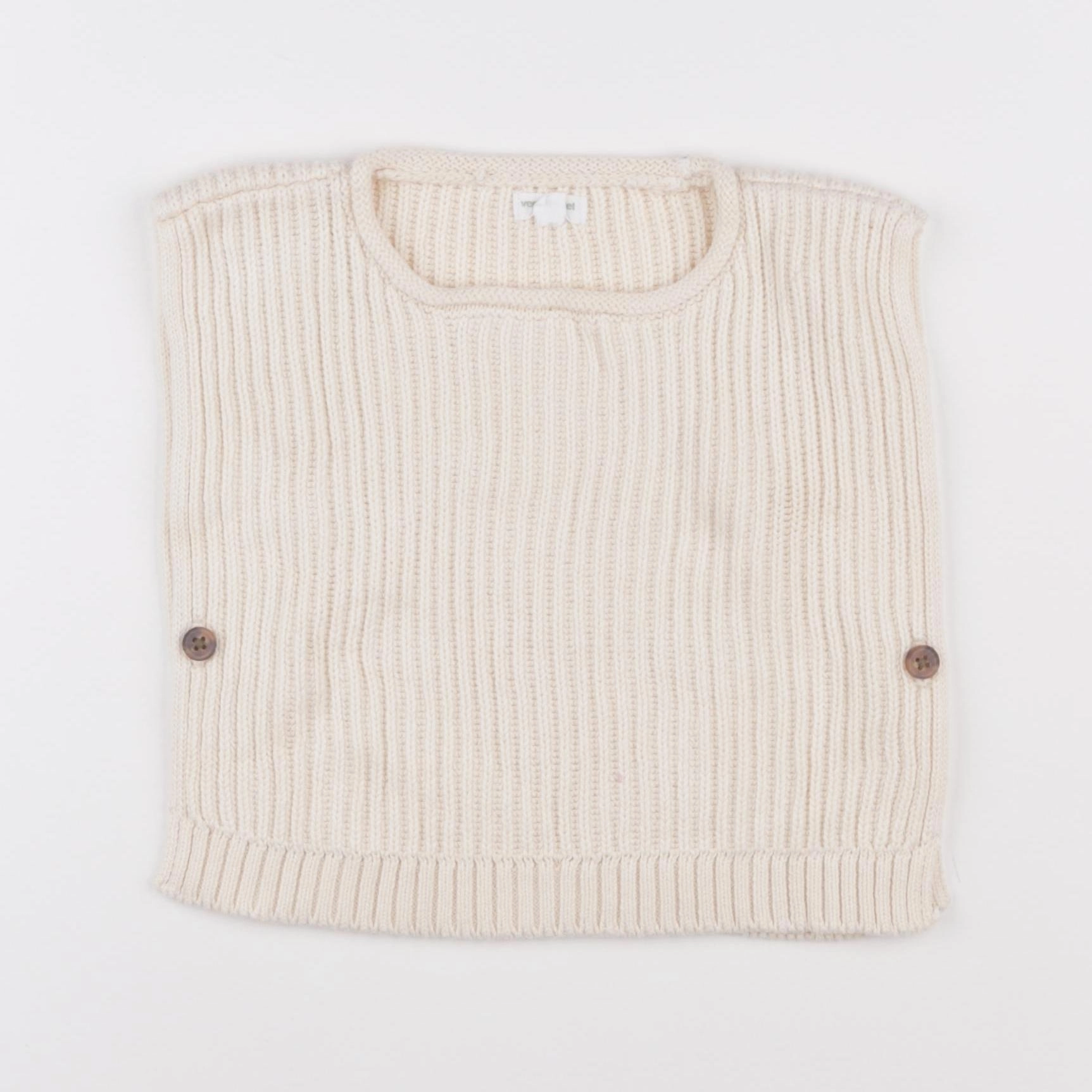 Vertbaudet - pull beige - 12 mois