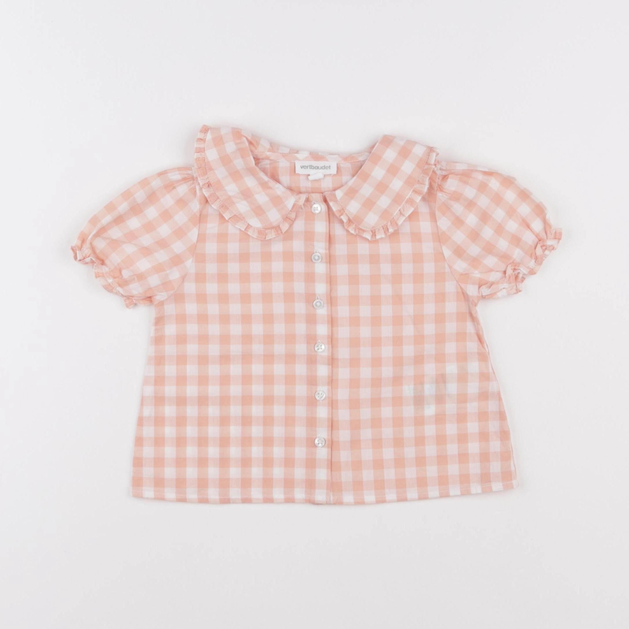 Vertbaudet - blouse rose, blanc - 18 mois