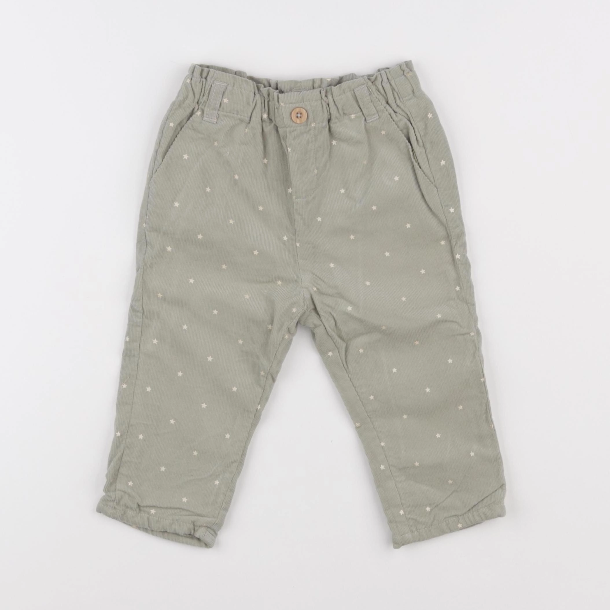 Vertbaudet - pantalon vert - 18 mois